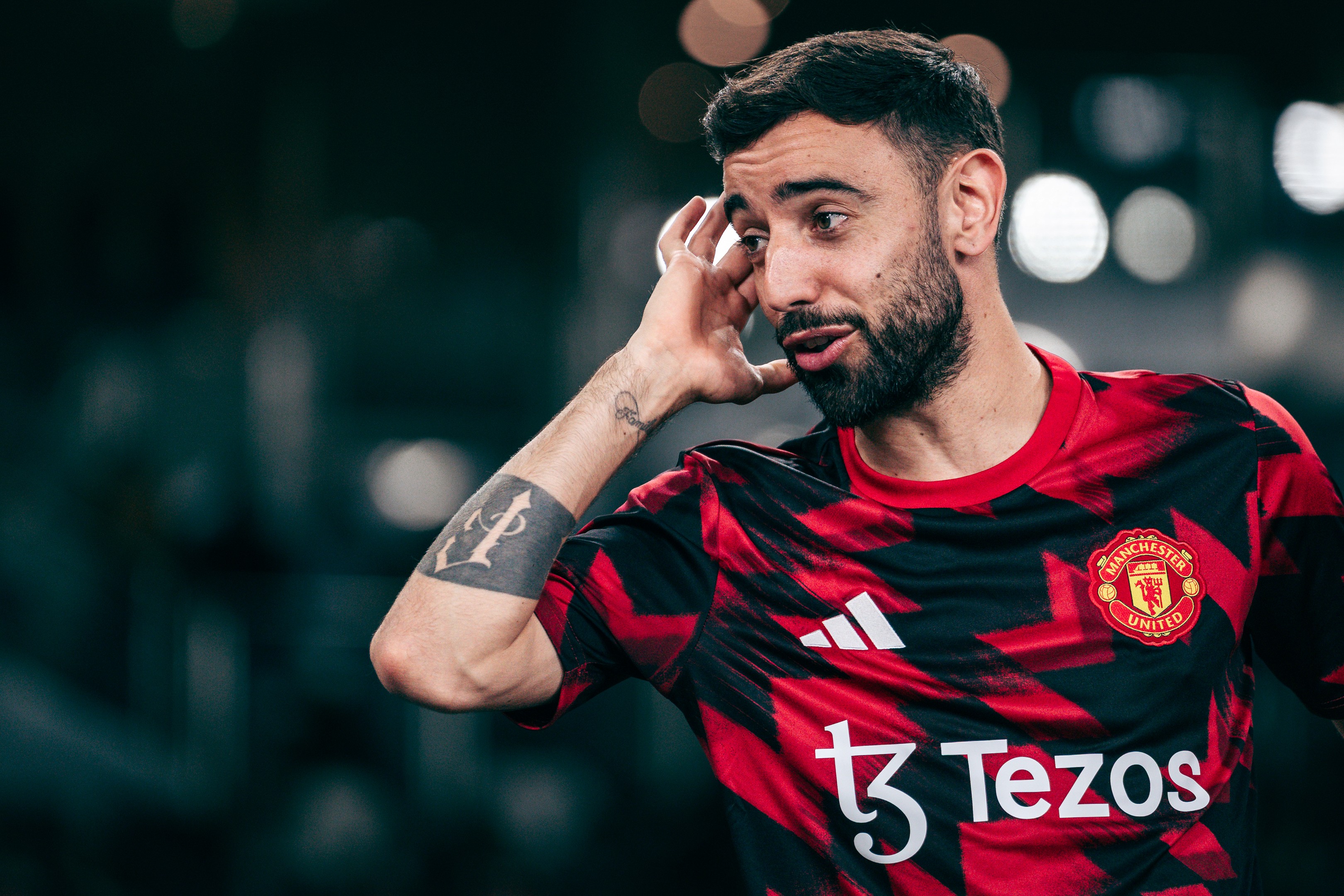 Bruno Fernandes at the Maybank Challenge Cup 2025 match between Manchester United and the ASEAN All Stars