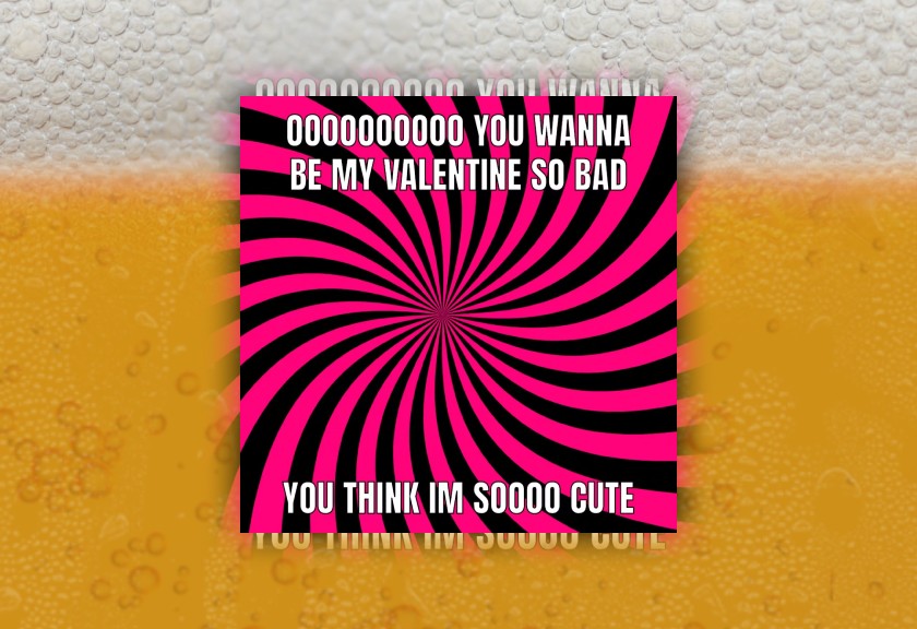 Fun and cheeky Galentine’s Day poster with Shrek, flames, and the bold text 'Let's go!