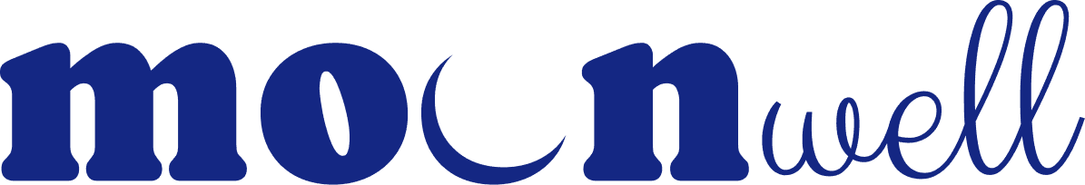 logo for moonwell, wellness brand