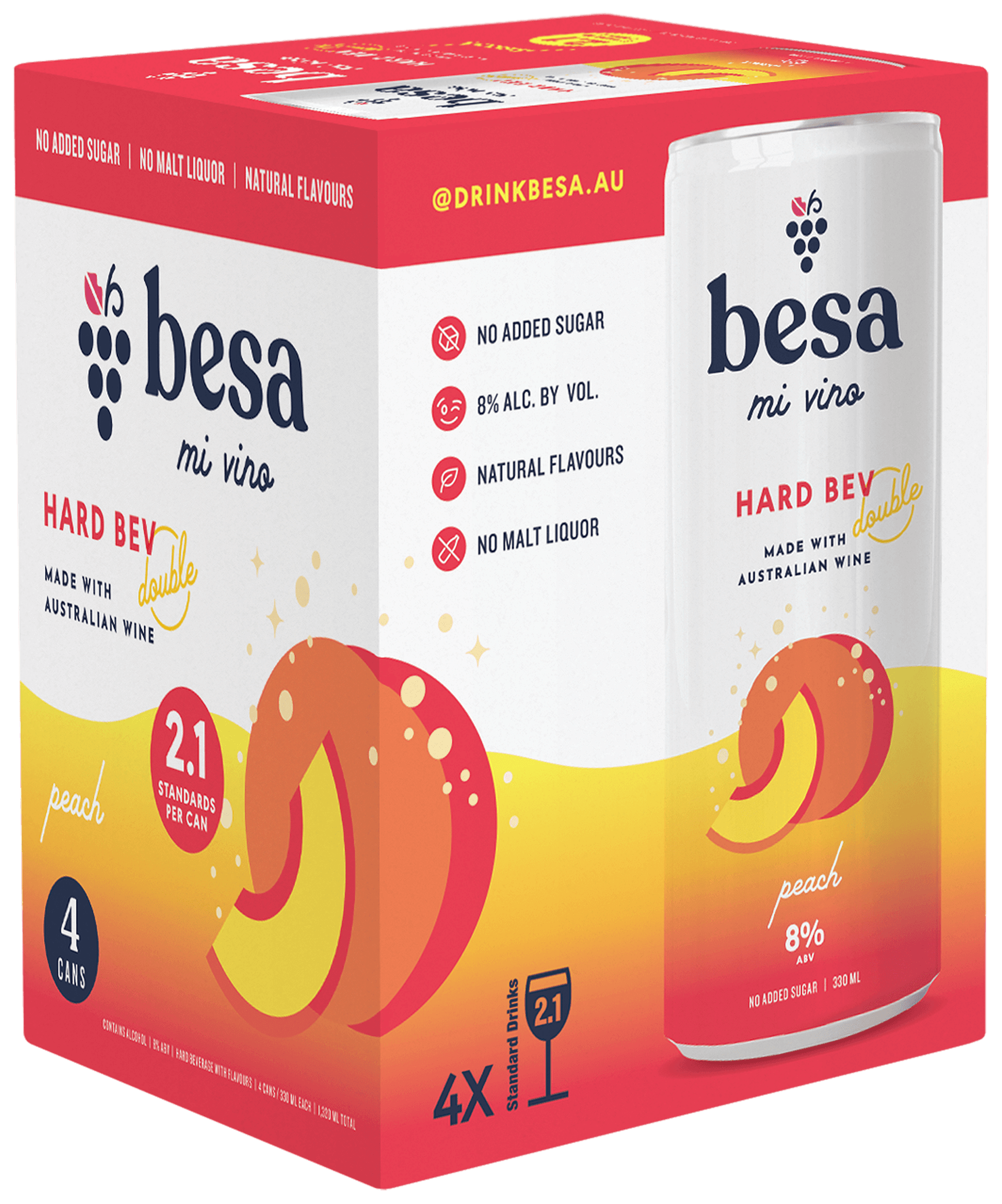 Peach Hard Bev 4-pack