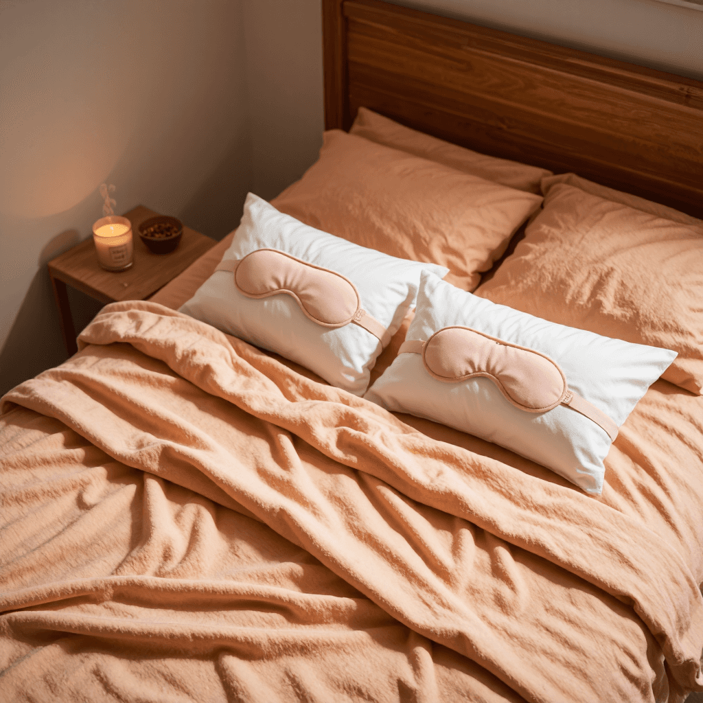 product photography of sleep masks