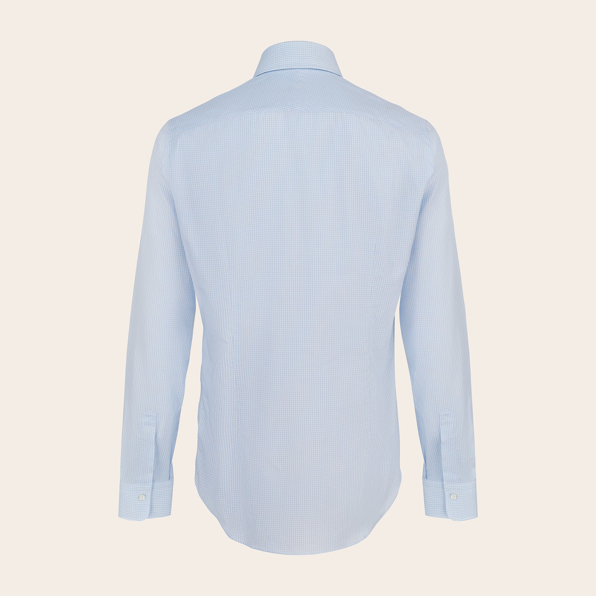 Adda River Light Blue Check Shirt - Mandelli UK