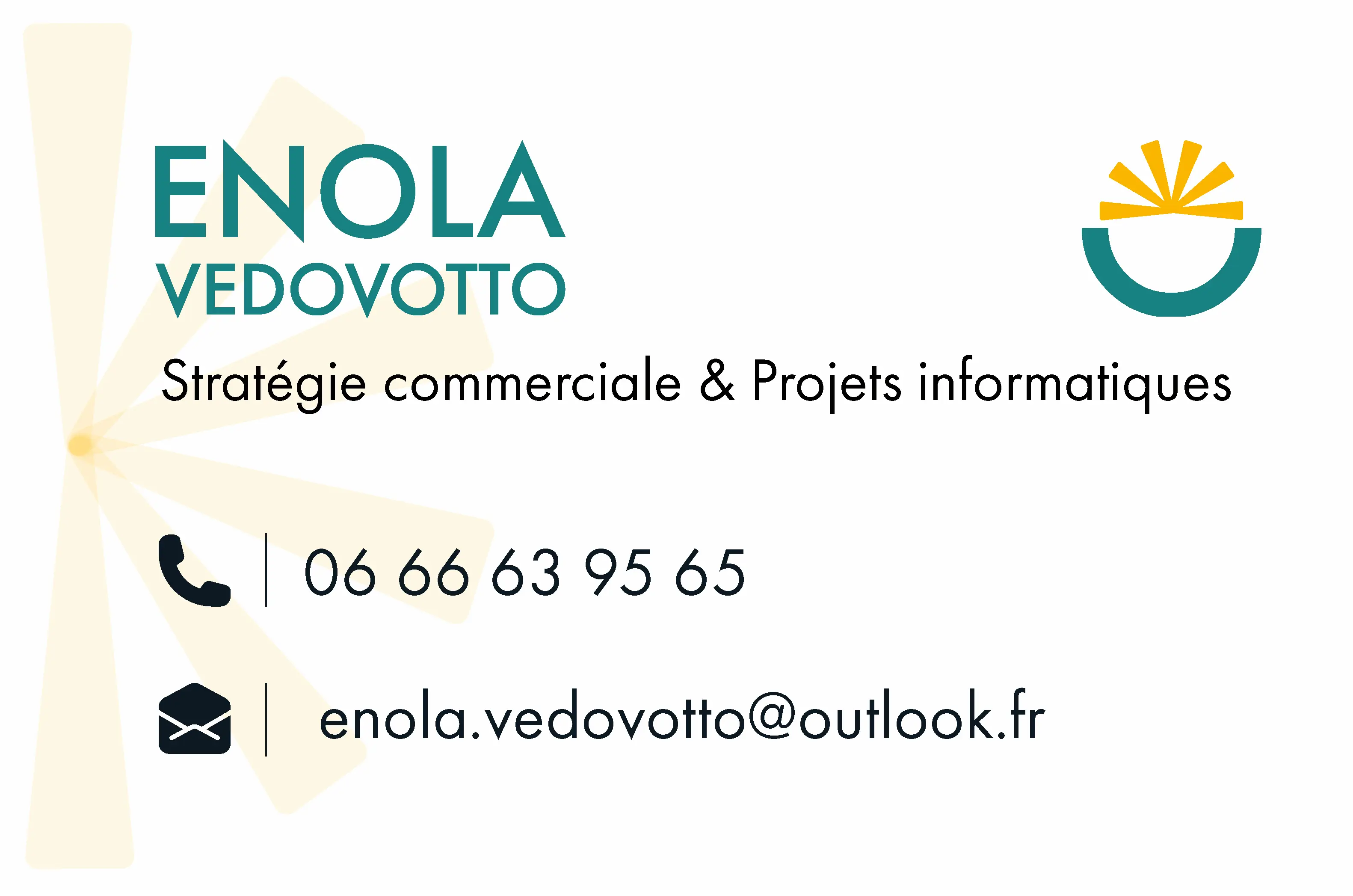 Verso cartes de visite Enola