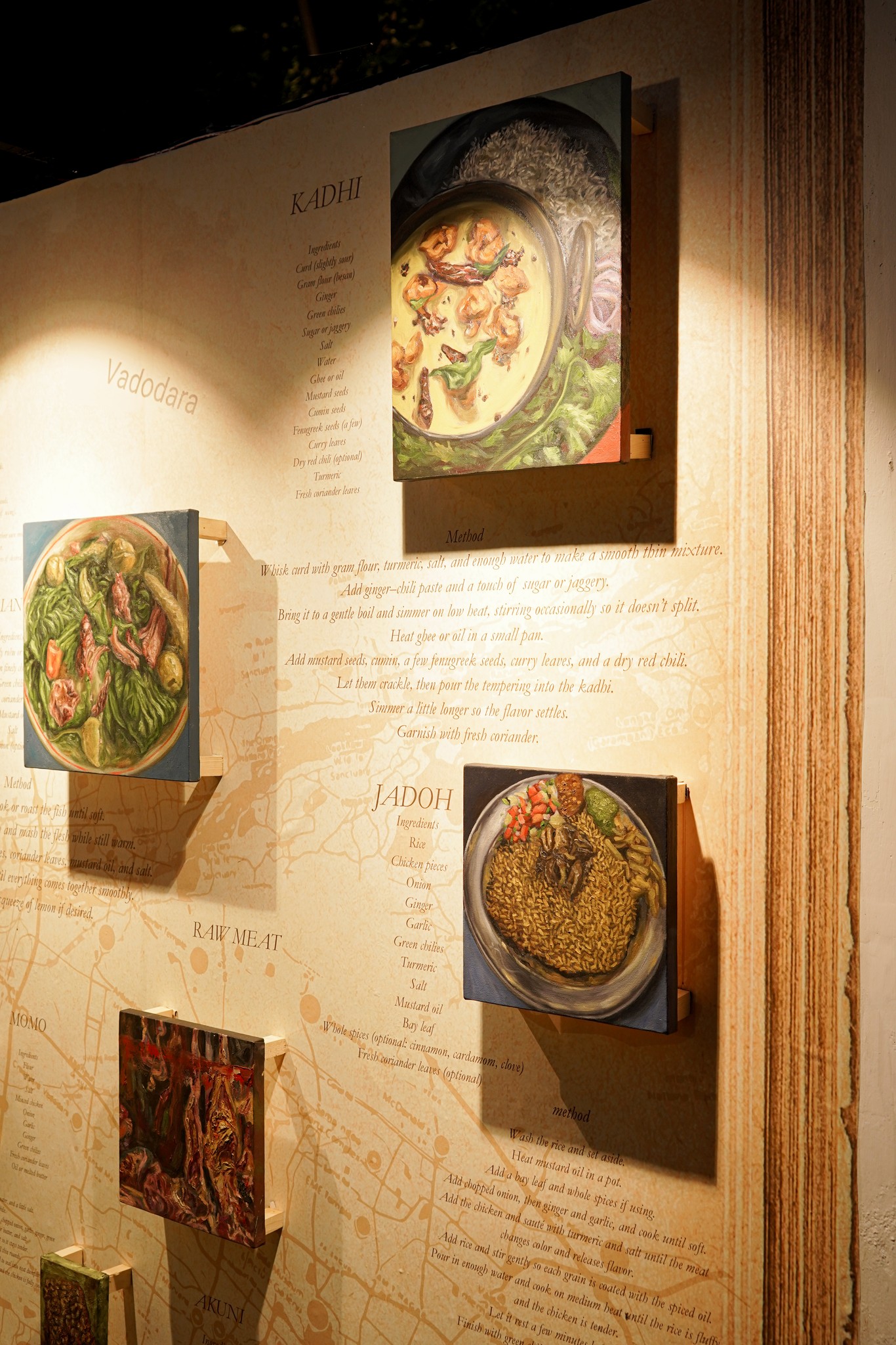 red and white abstract painting