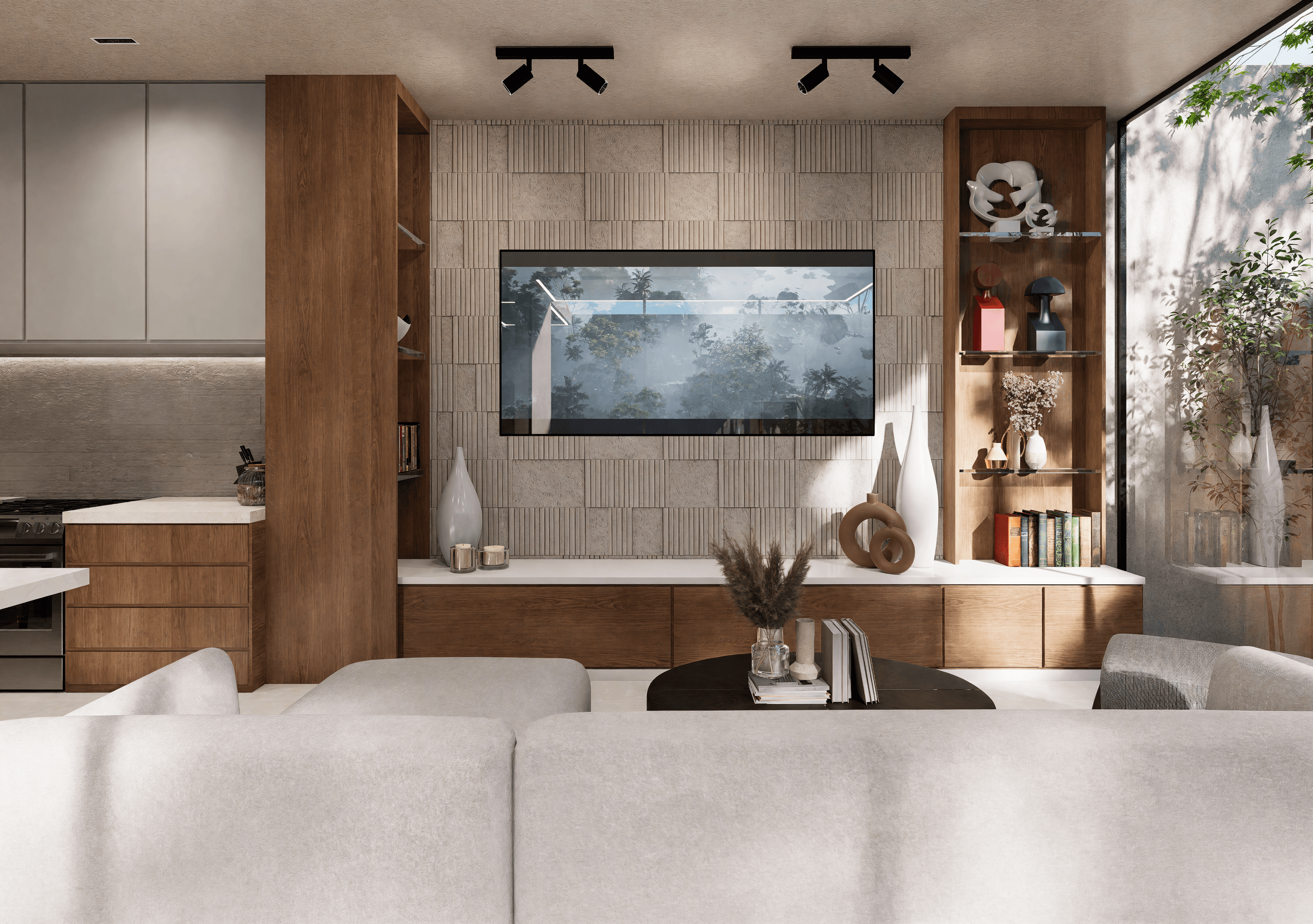 Modern living room inside in Merida