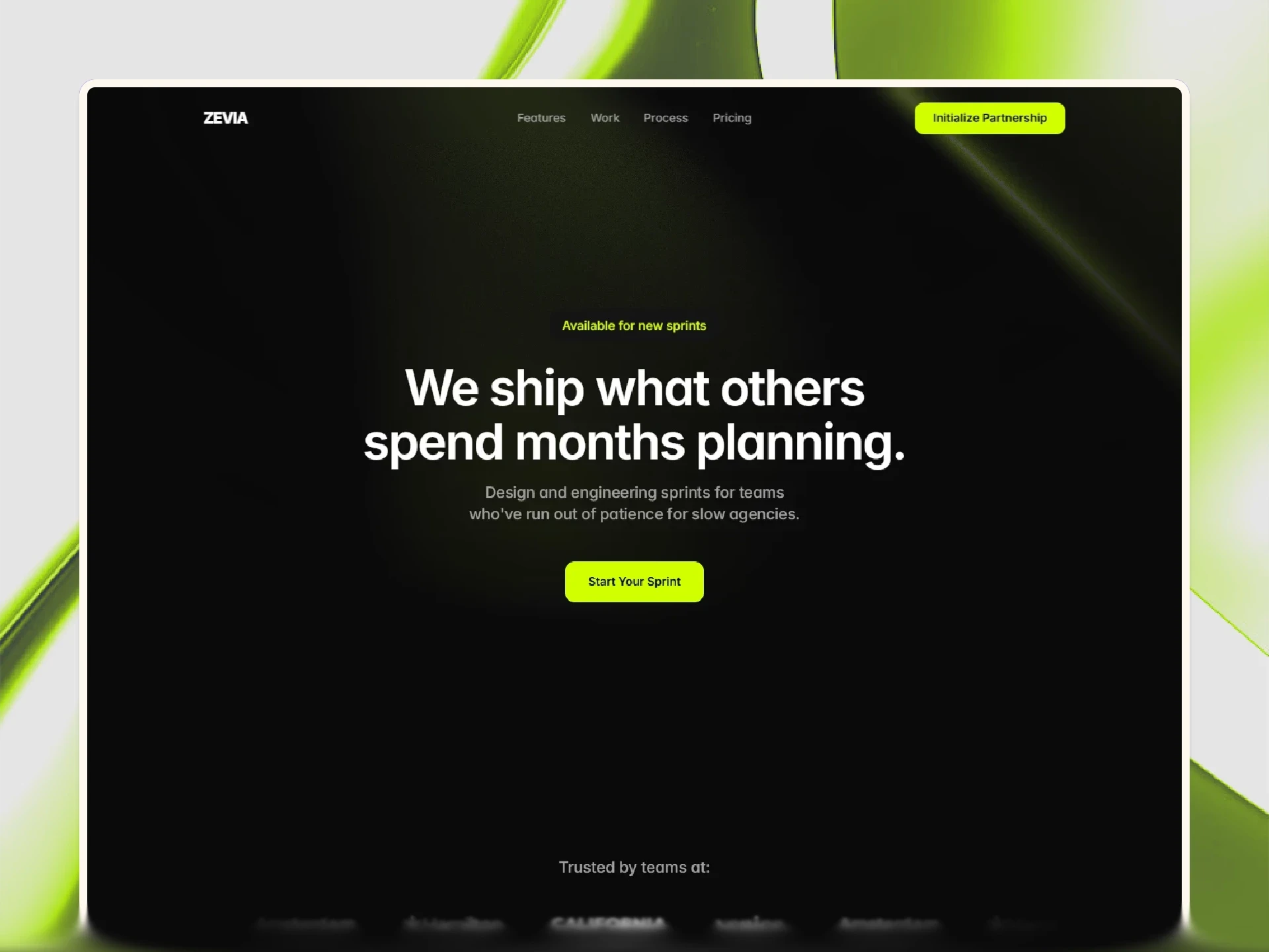 Zevia — a premium Framer template for SaaS & AI founders who want a cleaner, sharper, more credible brand presence.