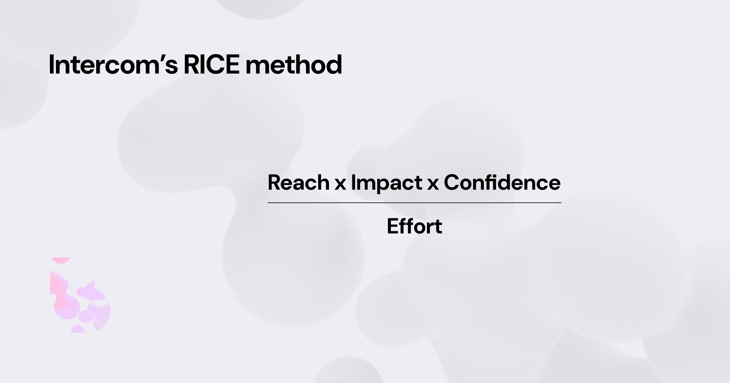 Intercom's RICE prioritization score