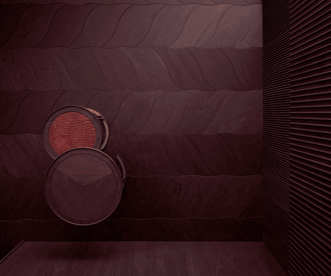 Red Sunset contemporary Italian wooden furniture by Foglie D’Oro - MateriaVita