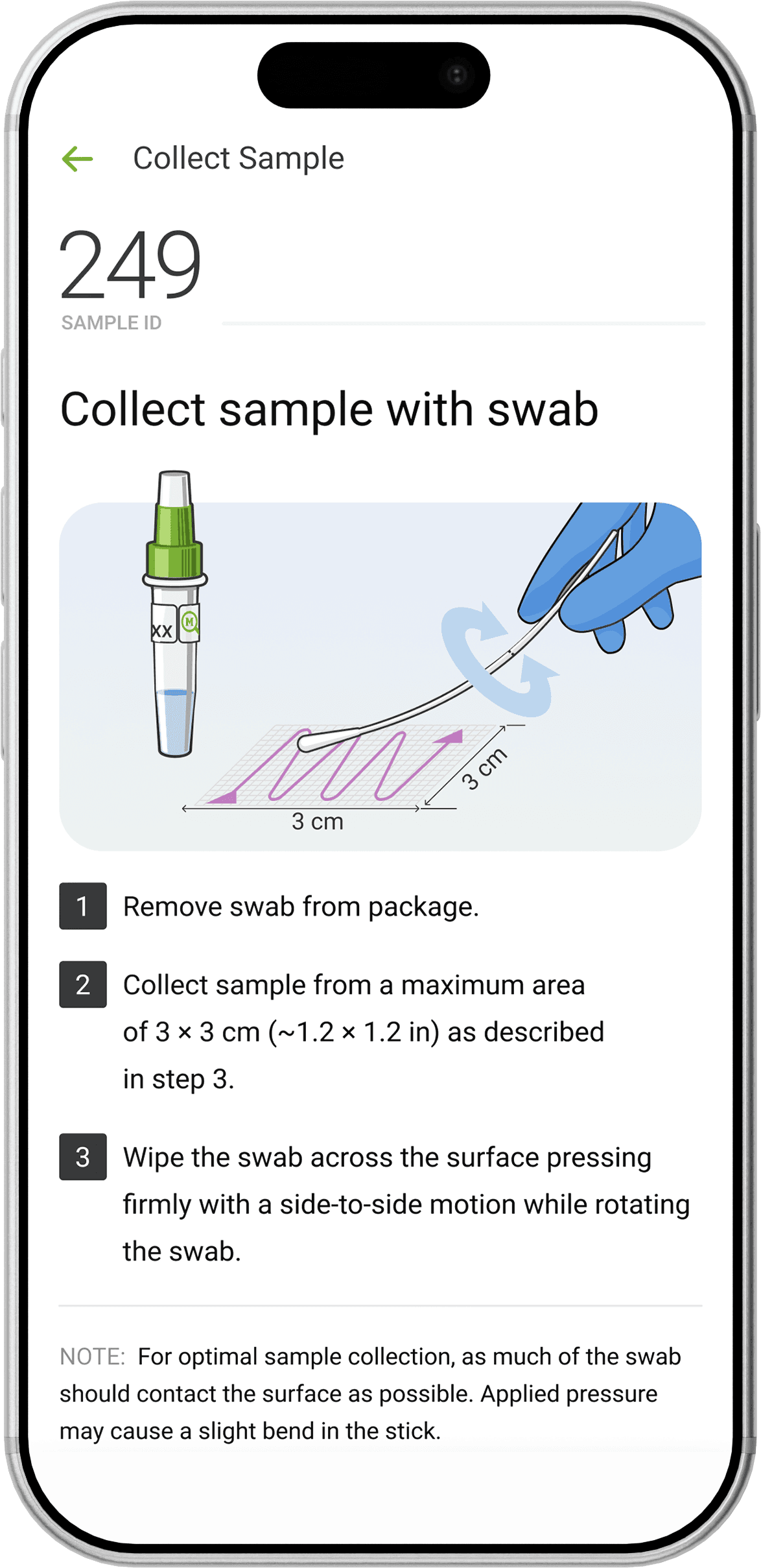 Mold Analyzer Mobile App displaying organized mold test results and reports