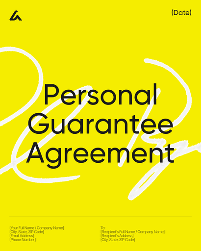 Personal Guarantee Agreement