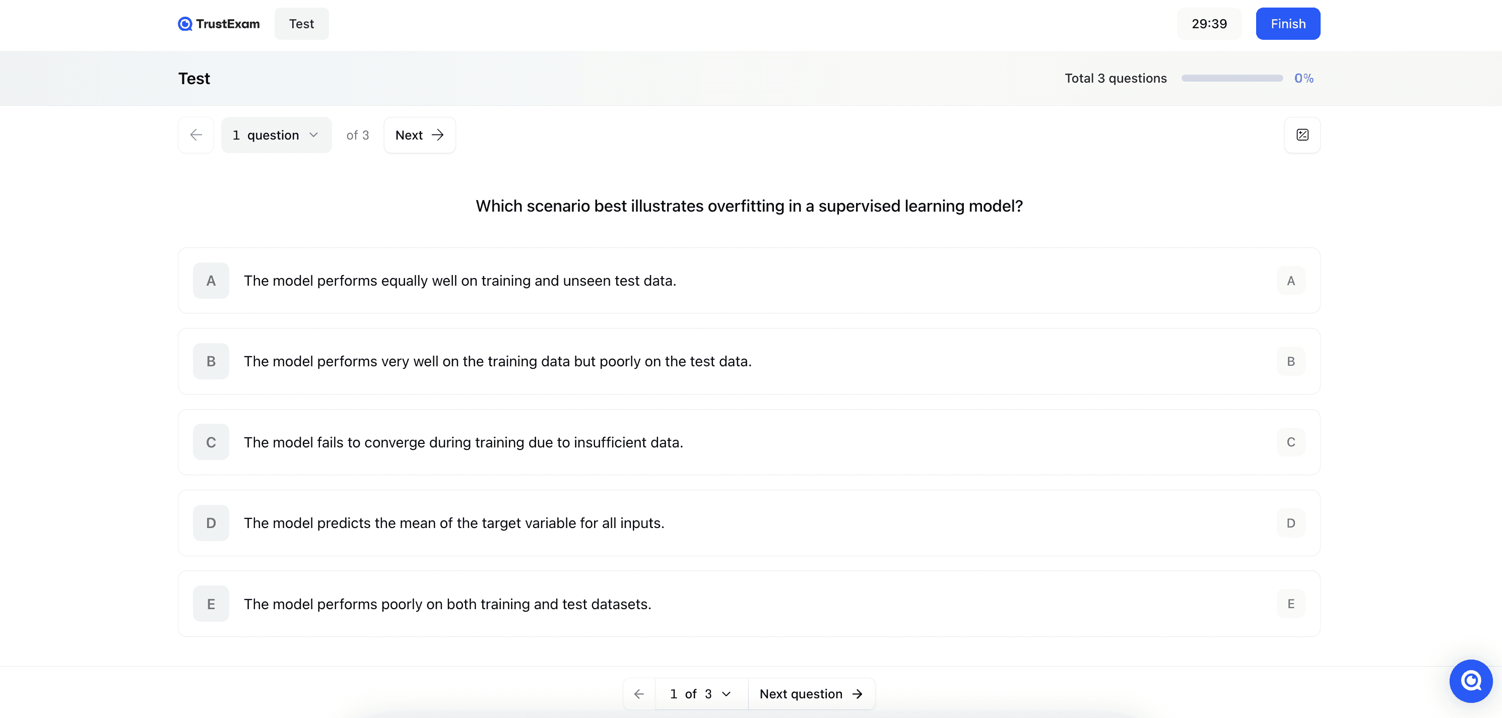 4. Taking the Exam — screenshot 3
