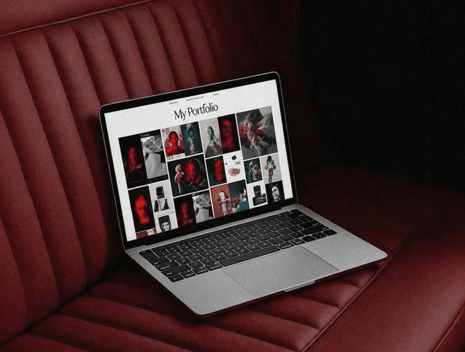 Colorful abstract gradient with soft pink, orange, and blue hues blending together