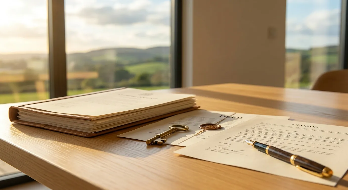 Documents, keys, and a pen on a desk at RockN' Socials Digital Marketing Agency.