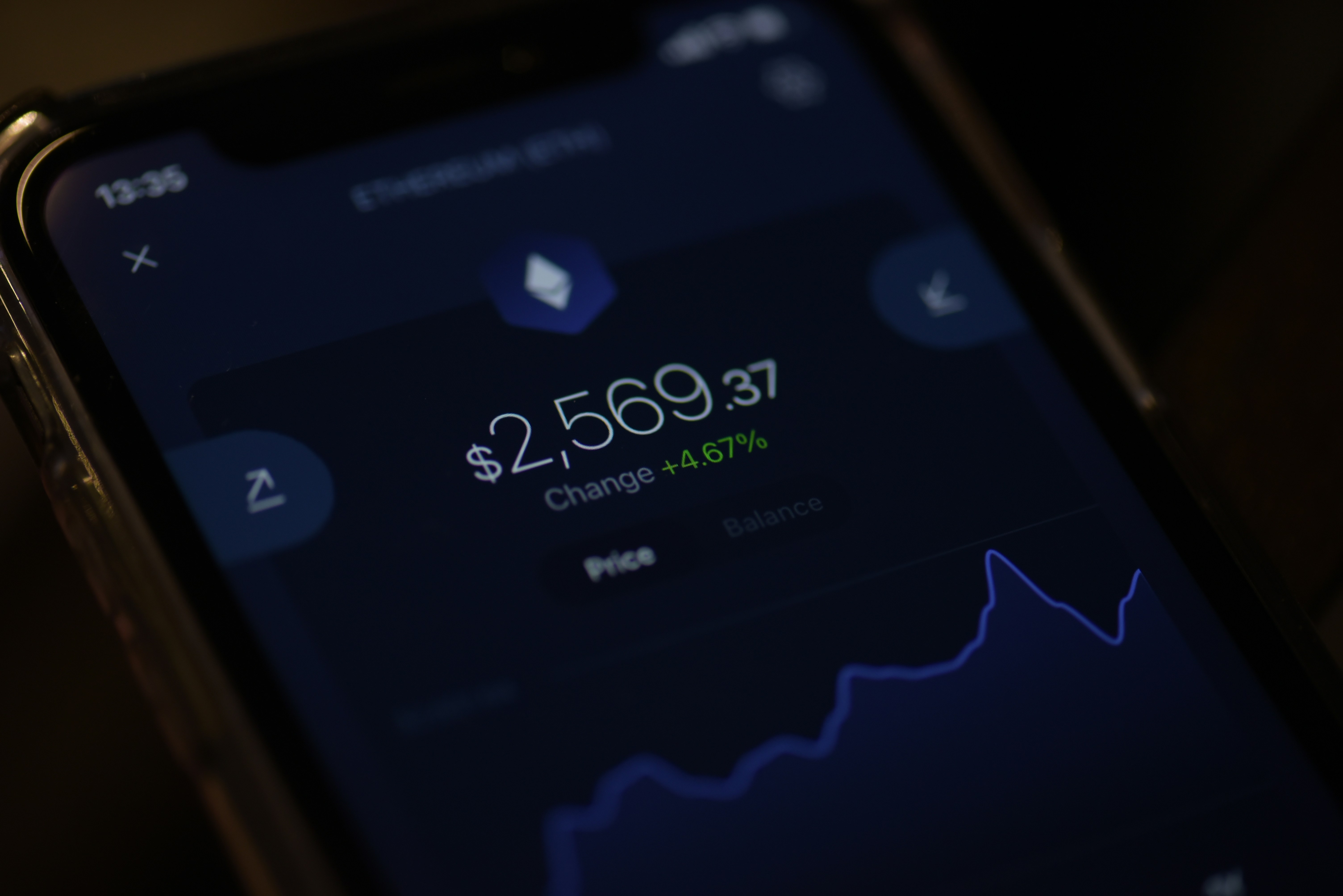 Screen Showing Stats - Crypto Portfolio Allocation 