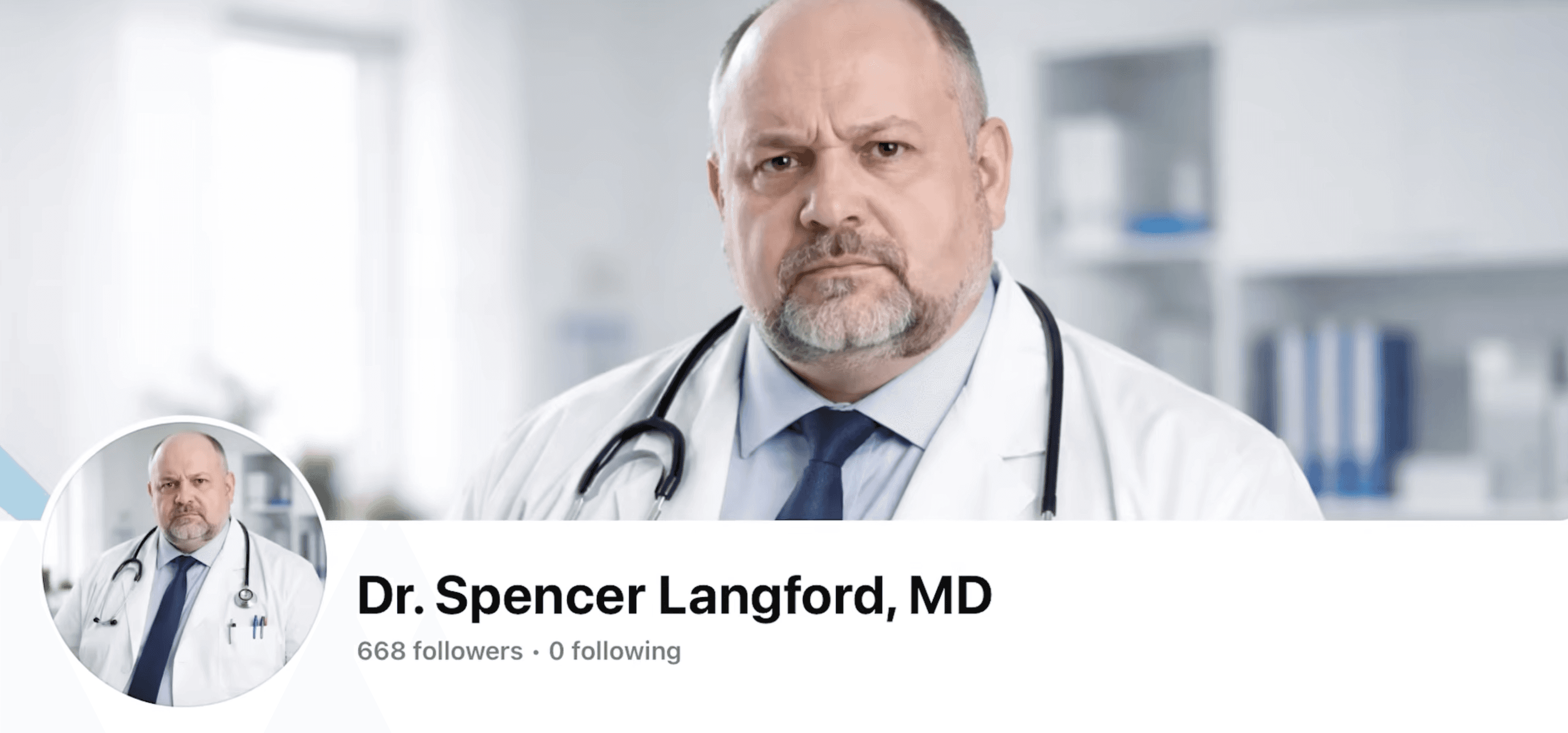 Medvi using social authority figures on Facebook