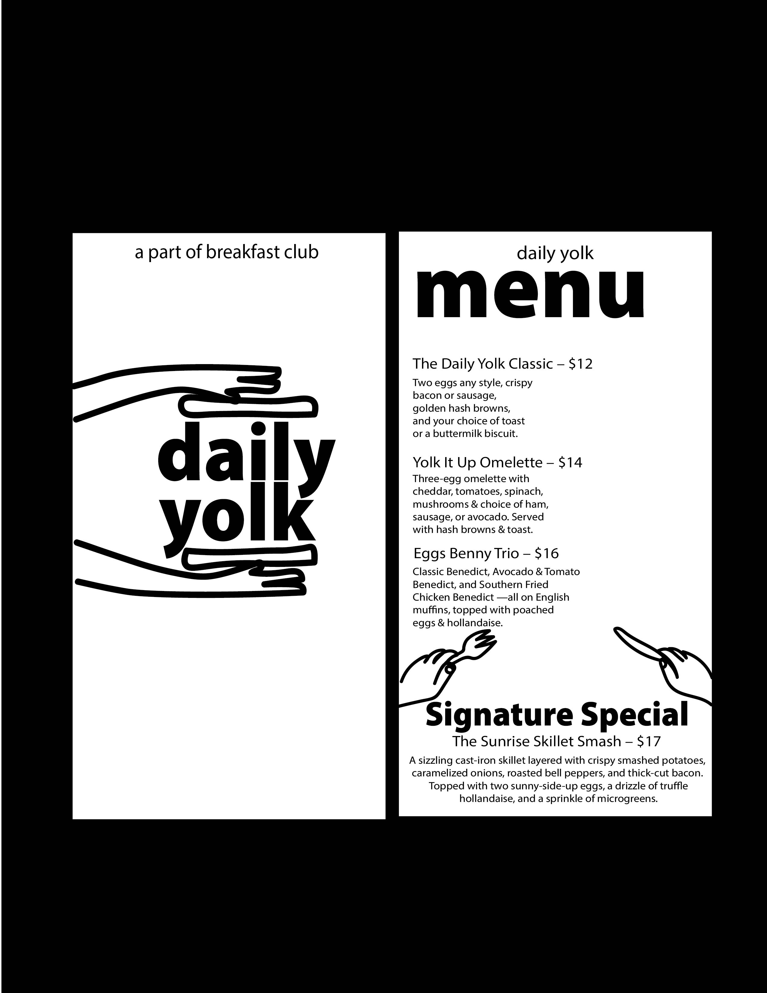 Menu card