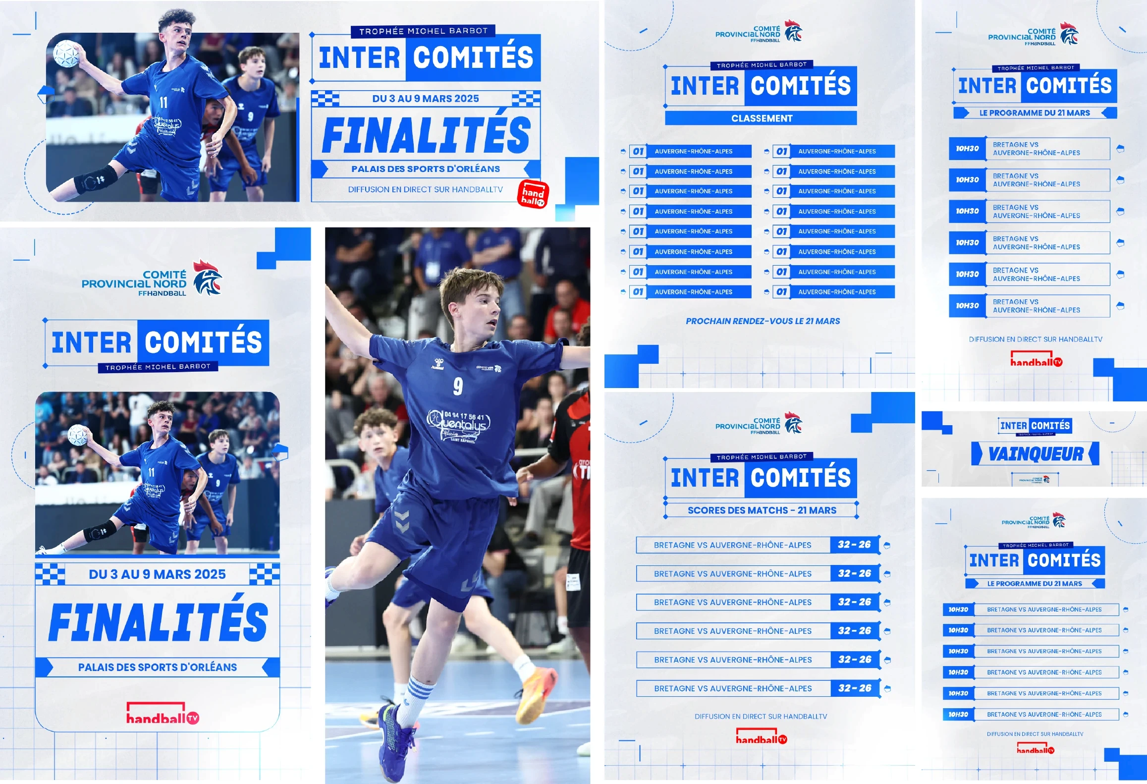 Application de la charte des compétitions détection ffhandball pour les intercomités