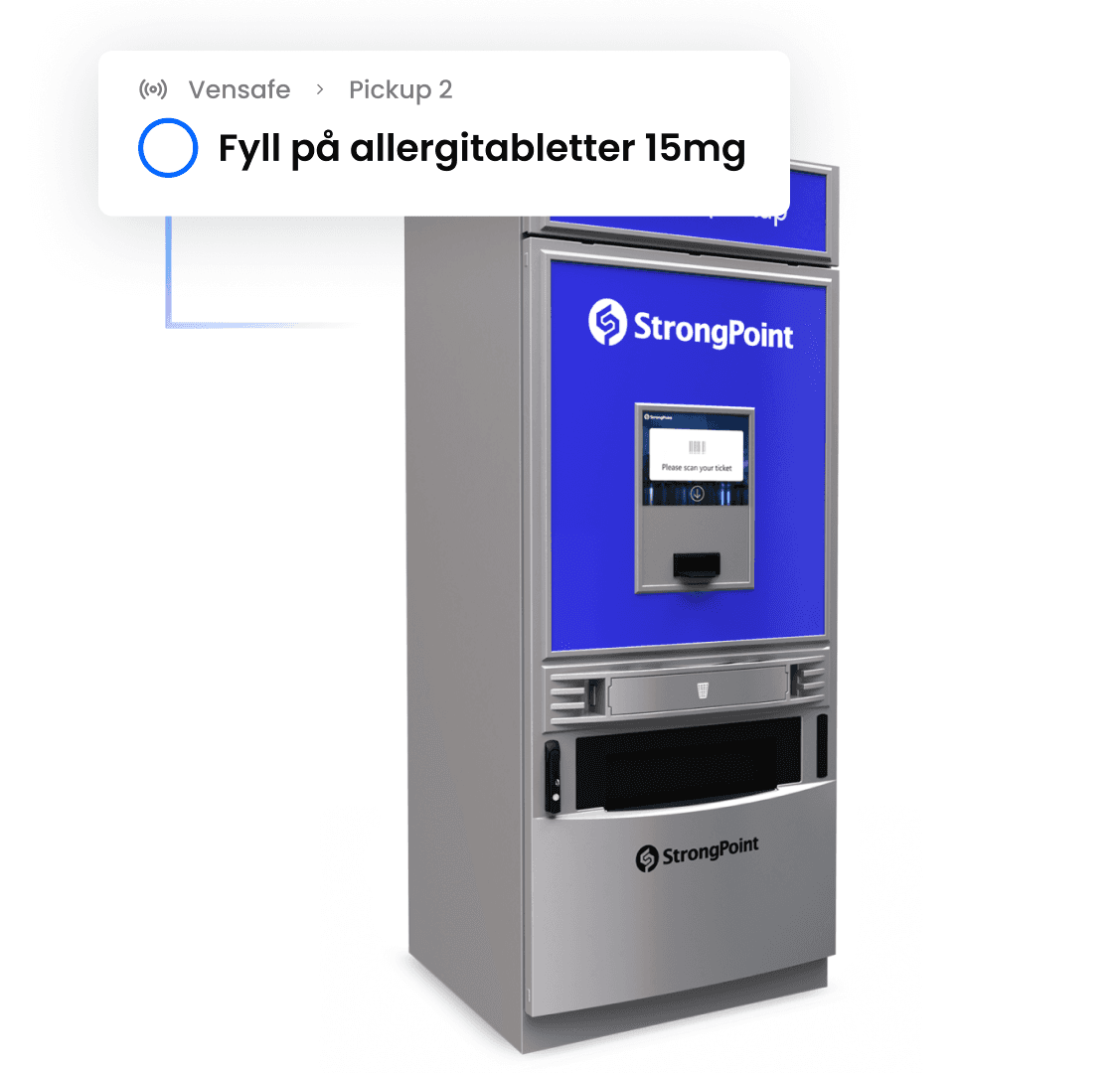 Vensafe App notis fyll på Storesprint