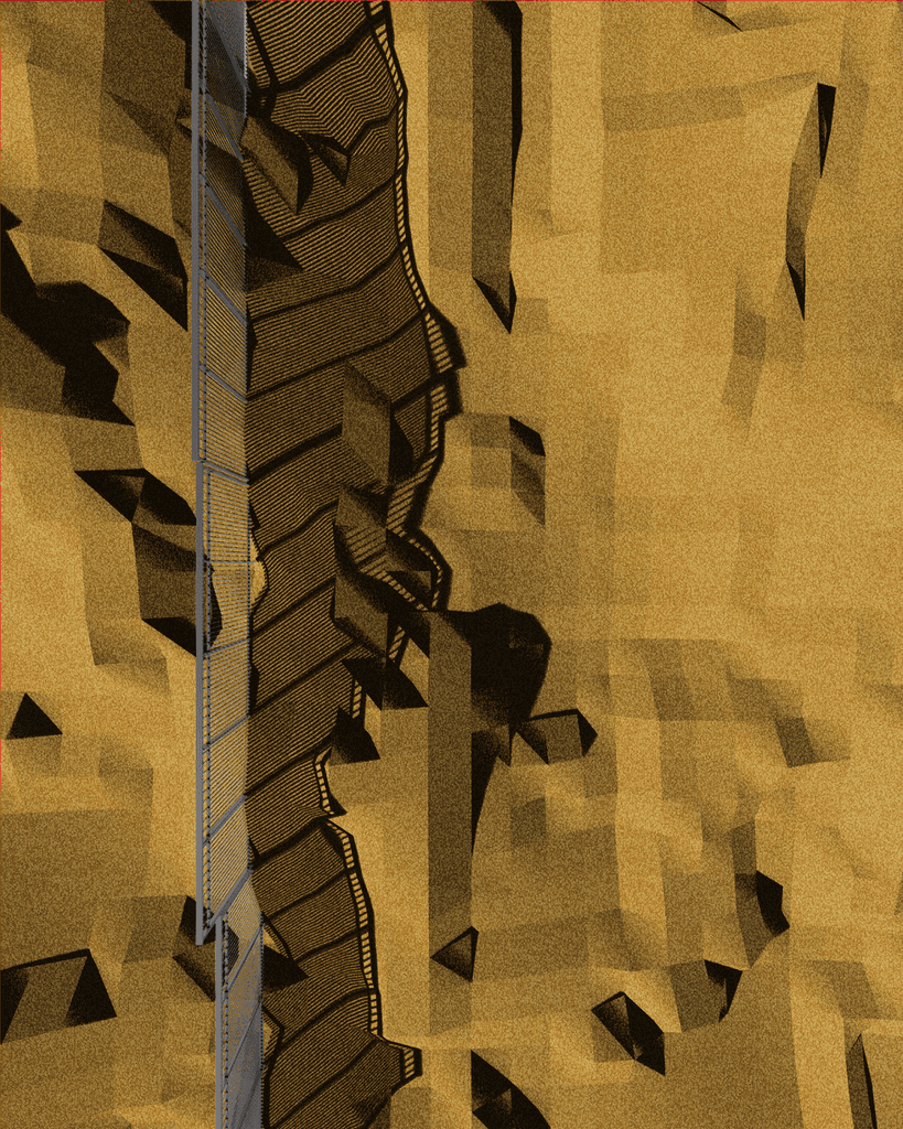 A fence separating two sides of the desert