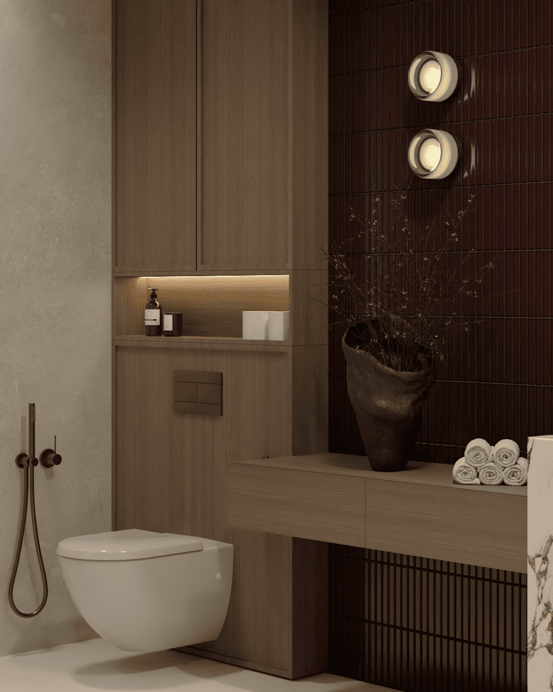 Bathroom design viola marble