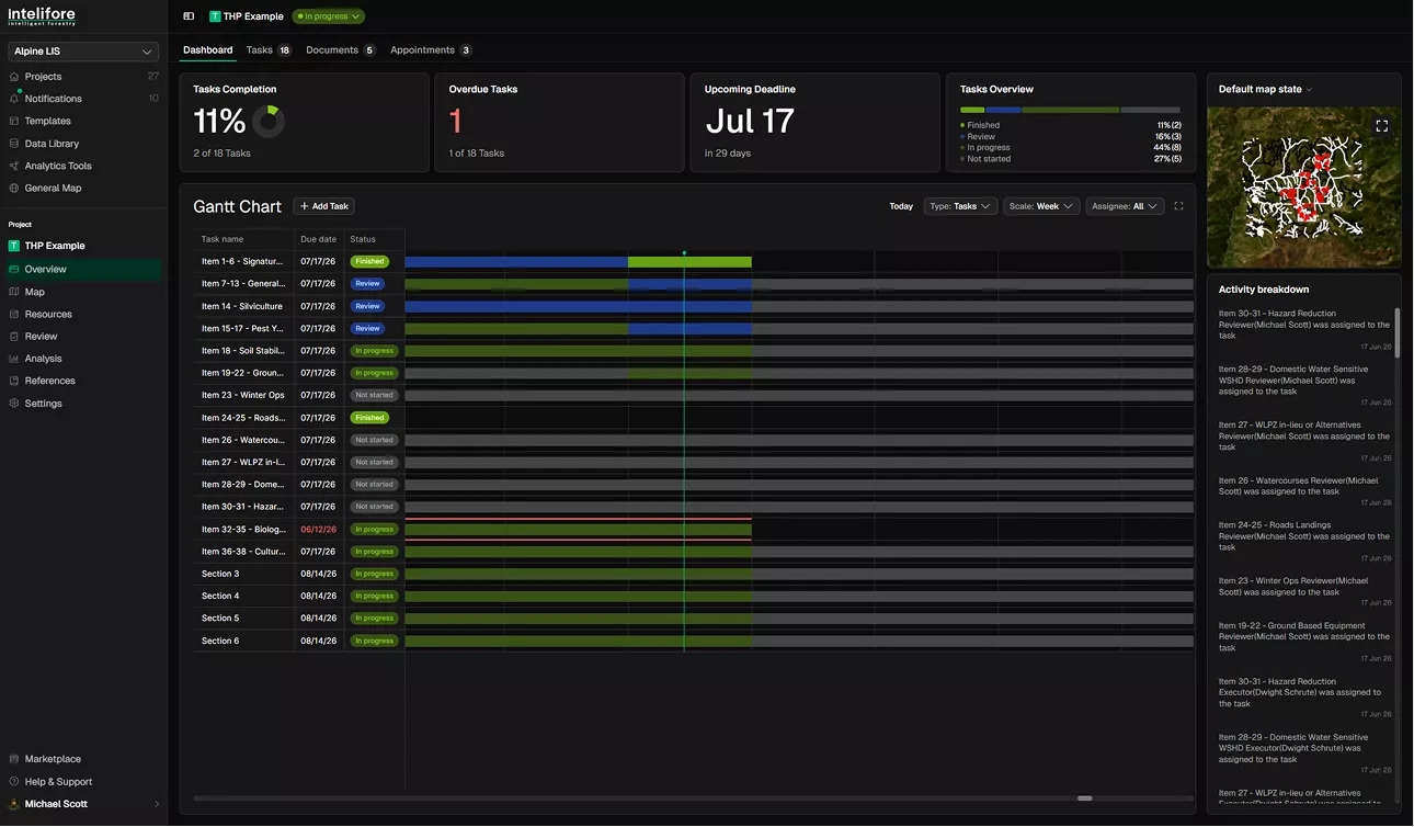 Interactive forestry reporting and exhibit generation