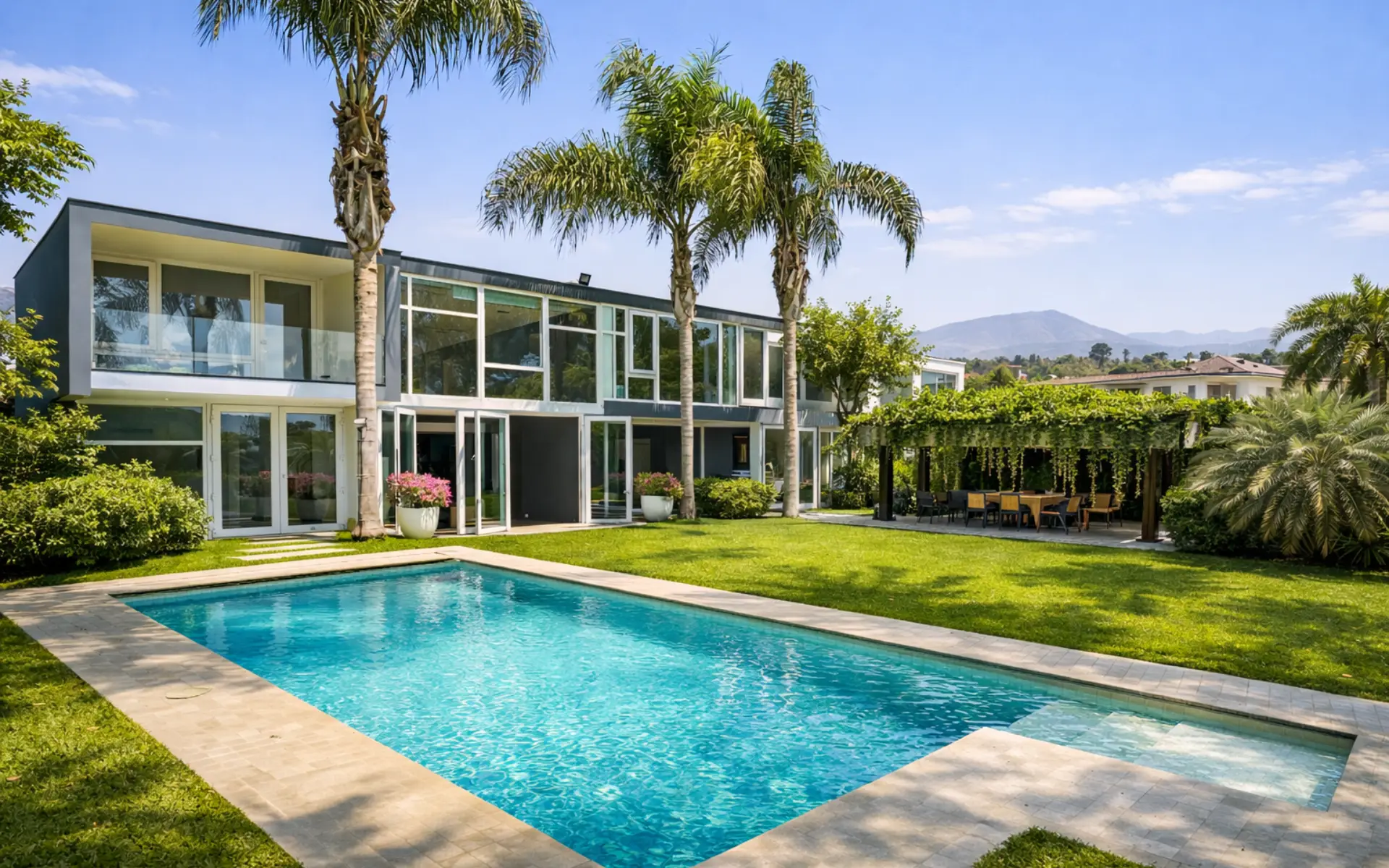 five children smiling while doing peace hand sign