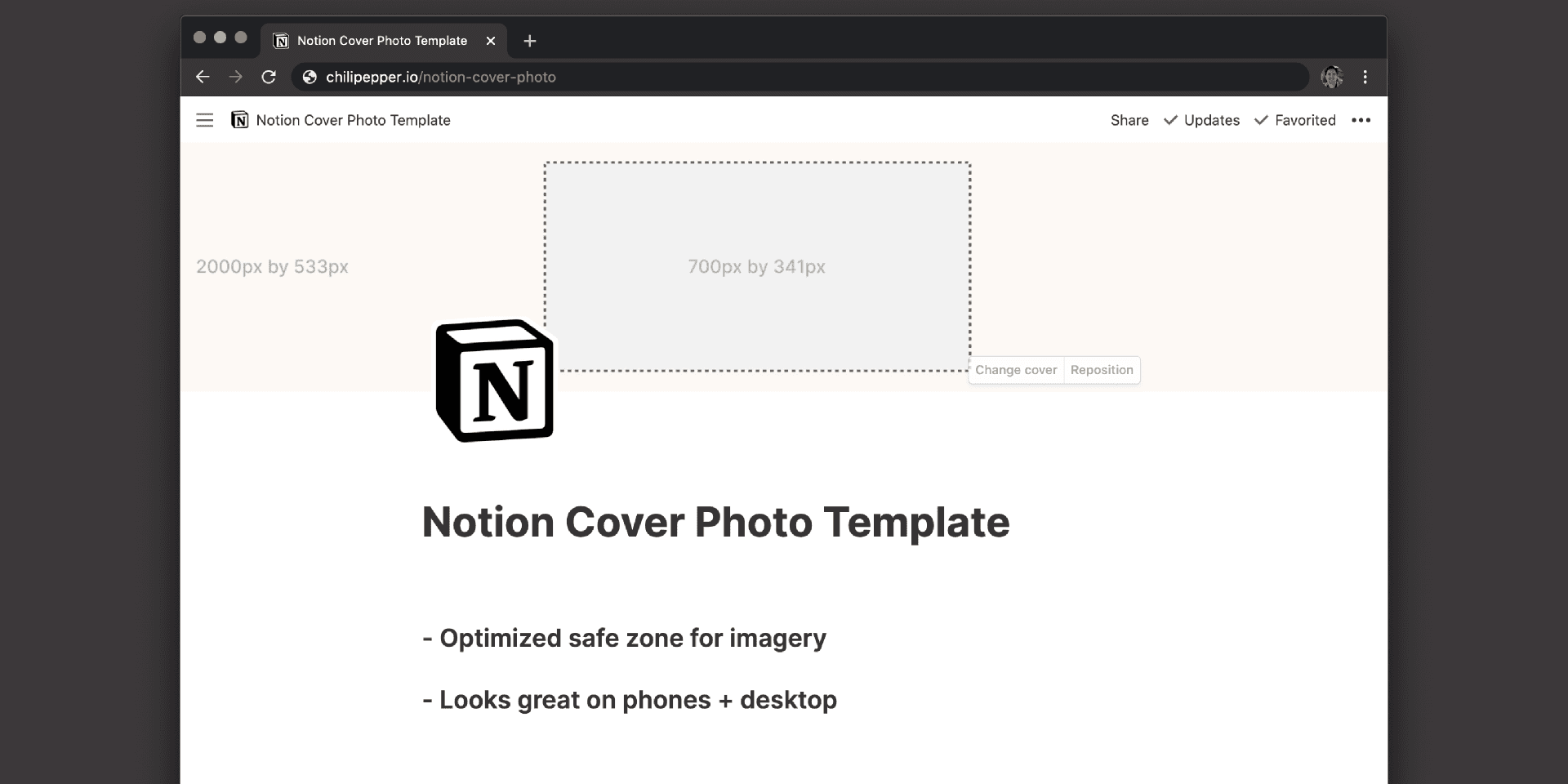 The Ideal Notion Banner Size