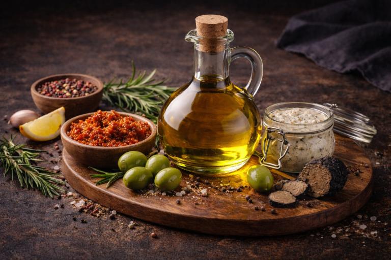 pizza with green leaf vegetable