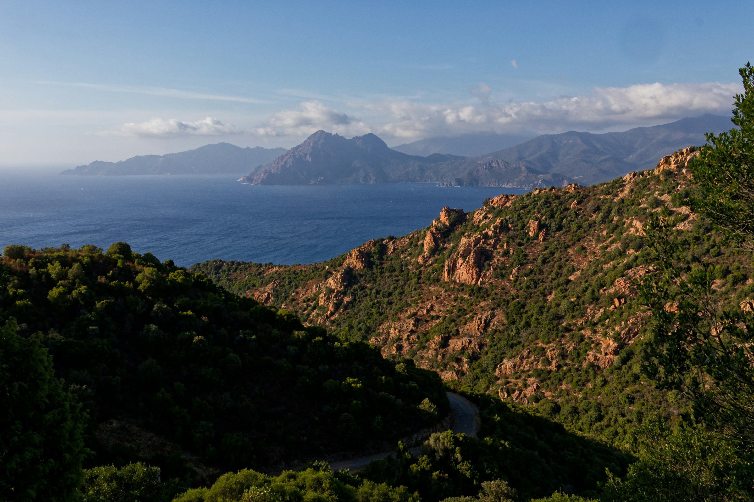 Vue sur la mer Méditerranée depuis le Cap Corse