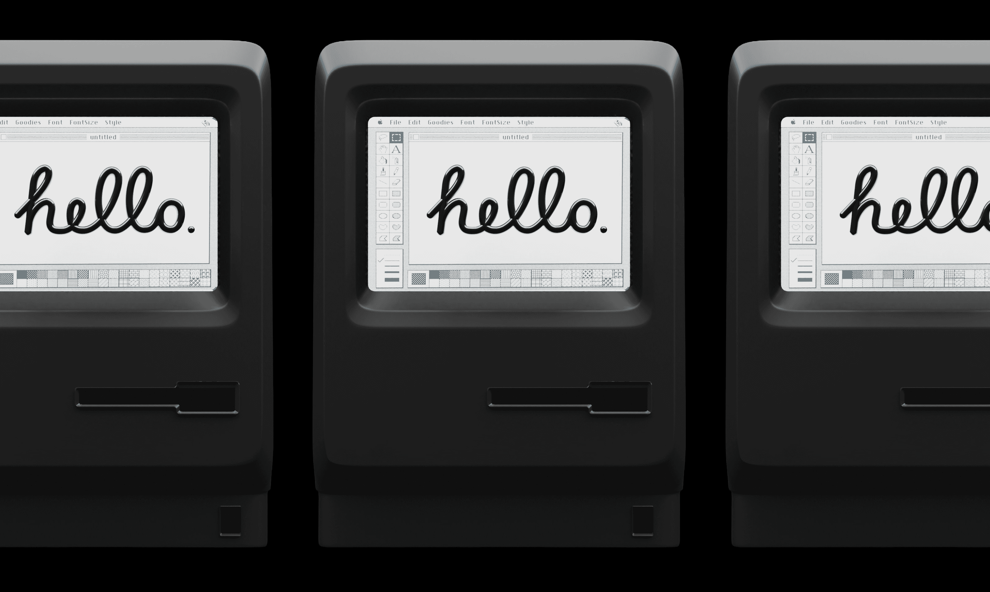 black and white digital device