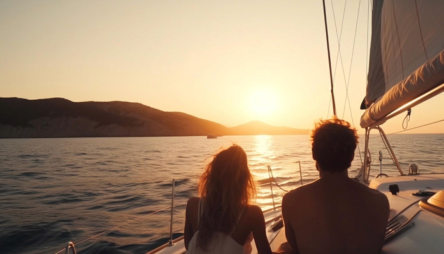Couple on the yacht