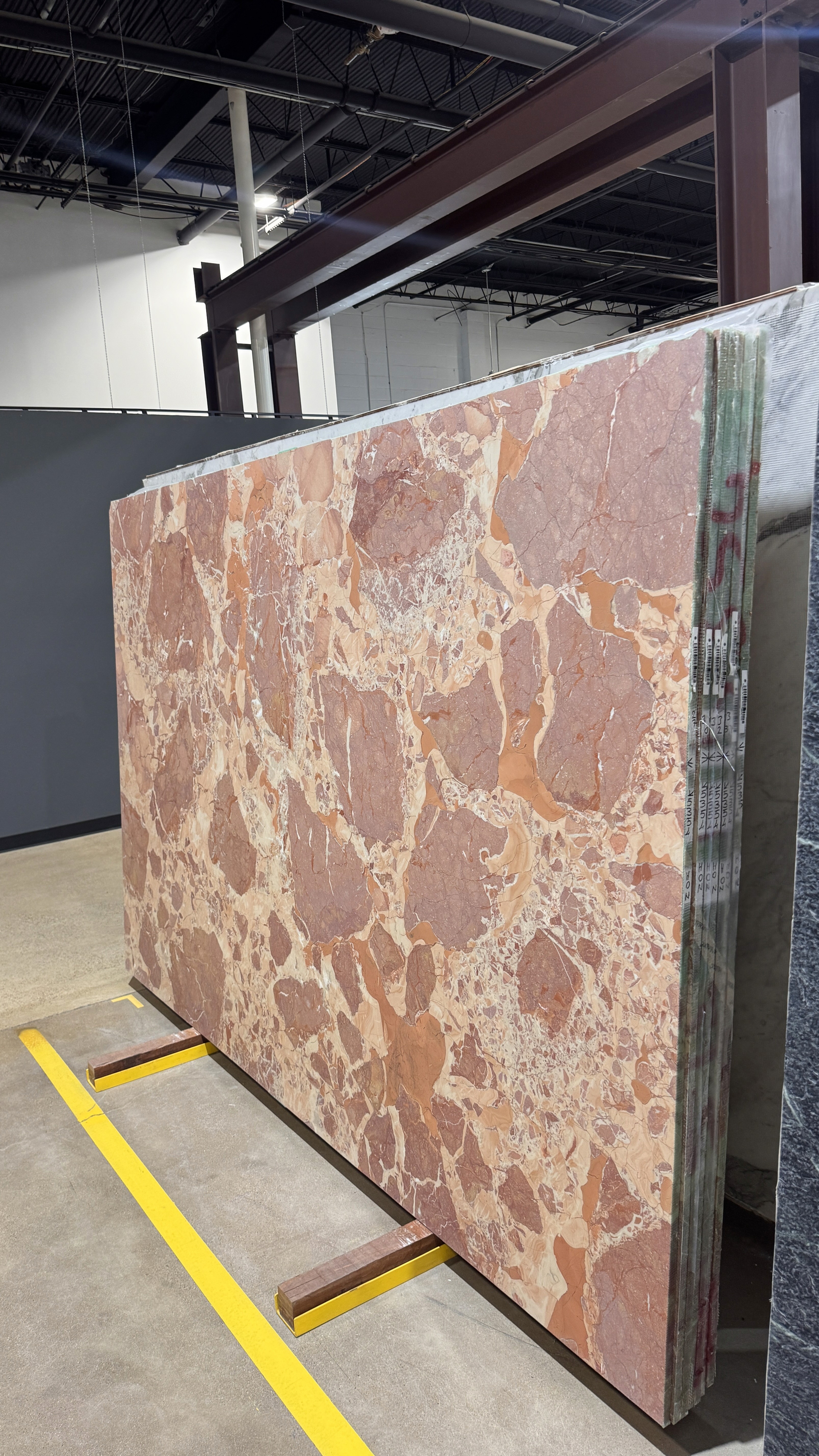 Breccia stone slab
