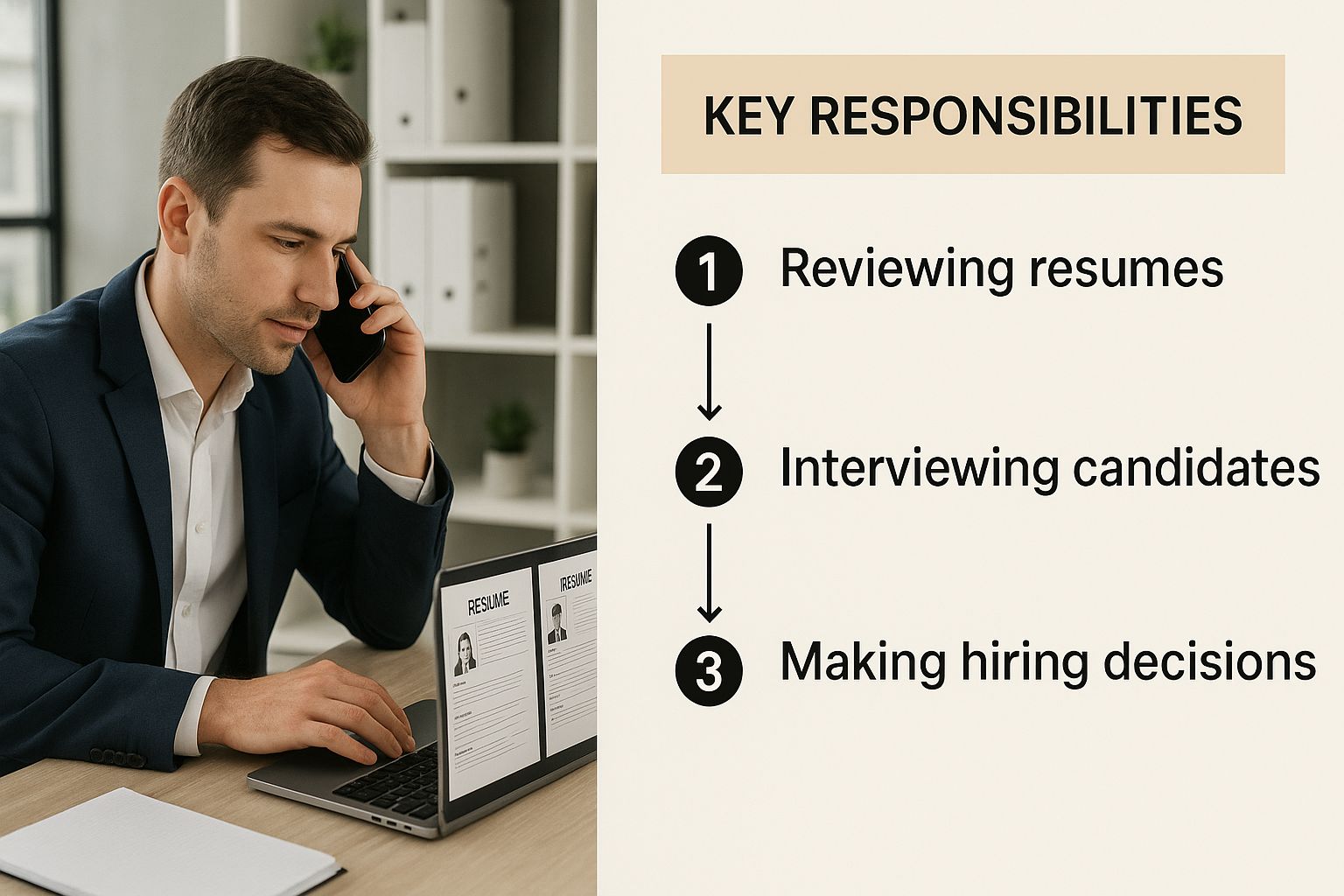 Infographic about job recruiter description