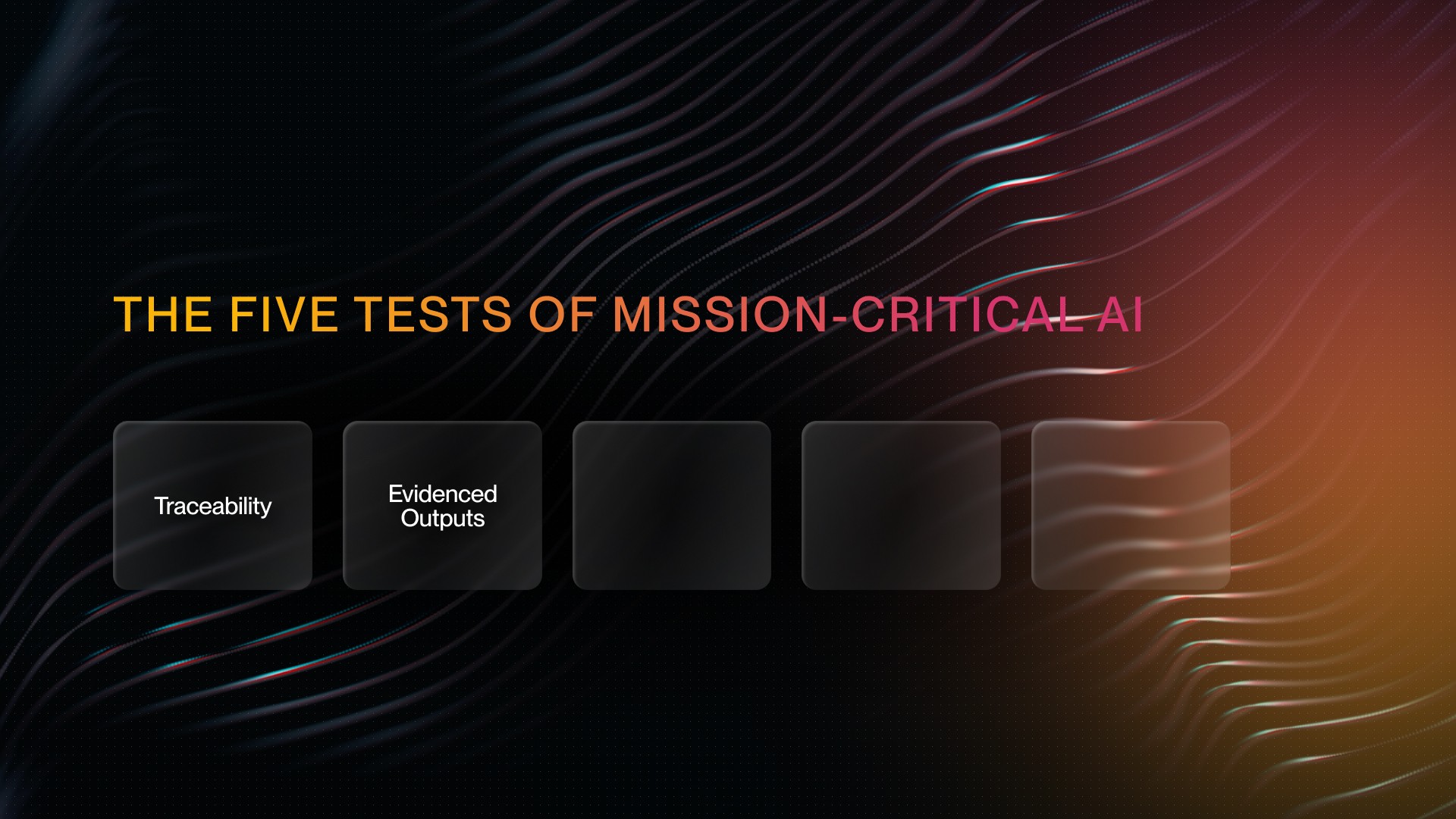 Test 2: Evidenced outputs