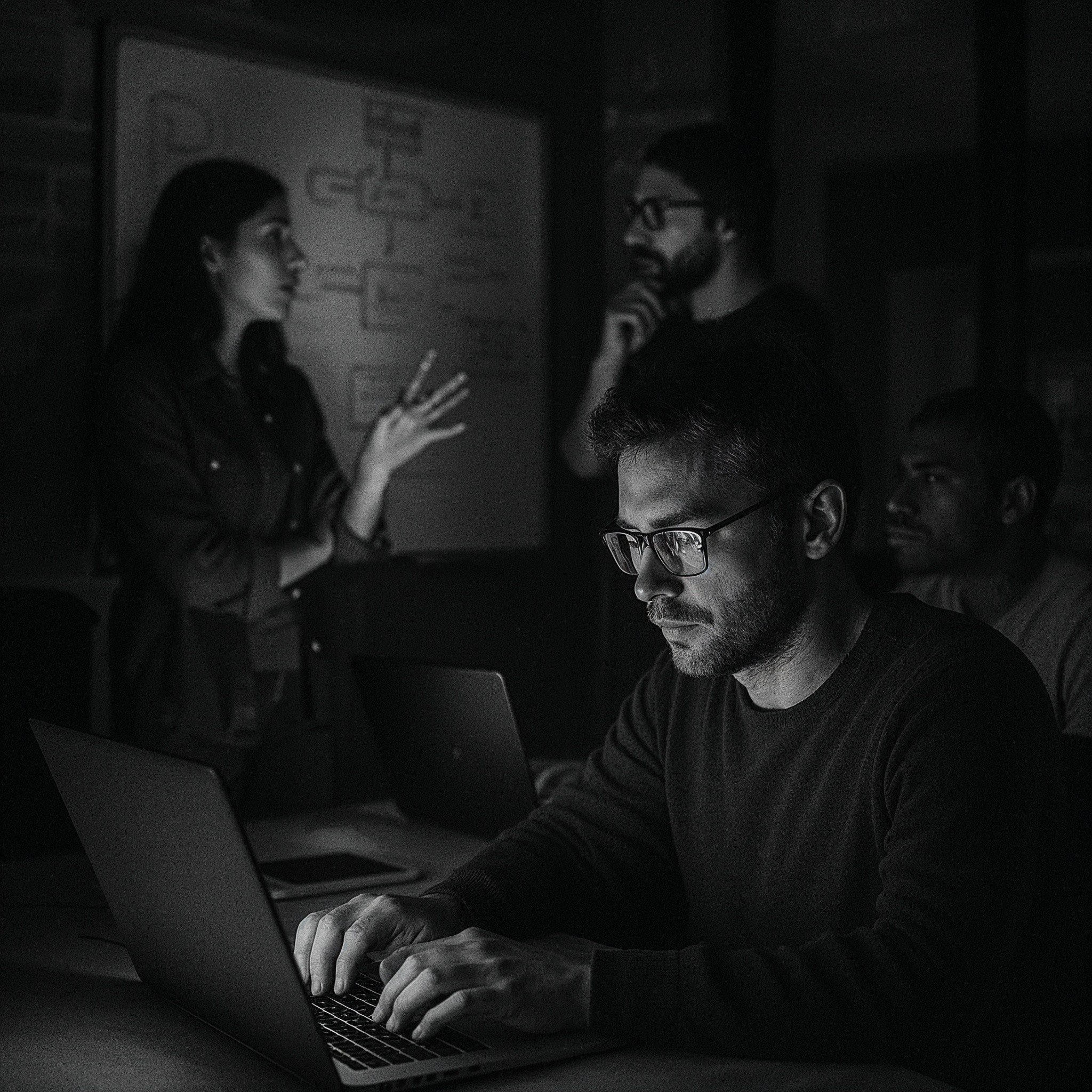 Team siting at the table