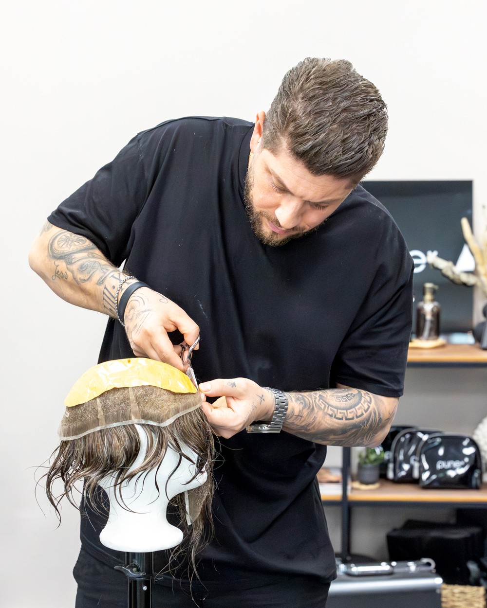 Haarsystem-Anfertigung beim Meisterfriseur Kevin Cortese