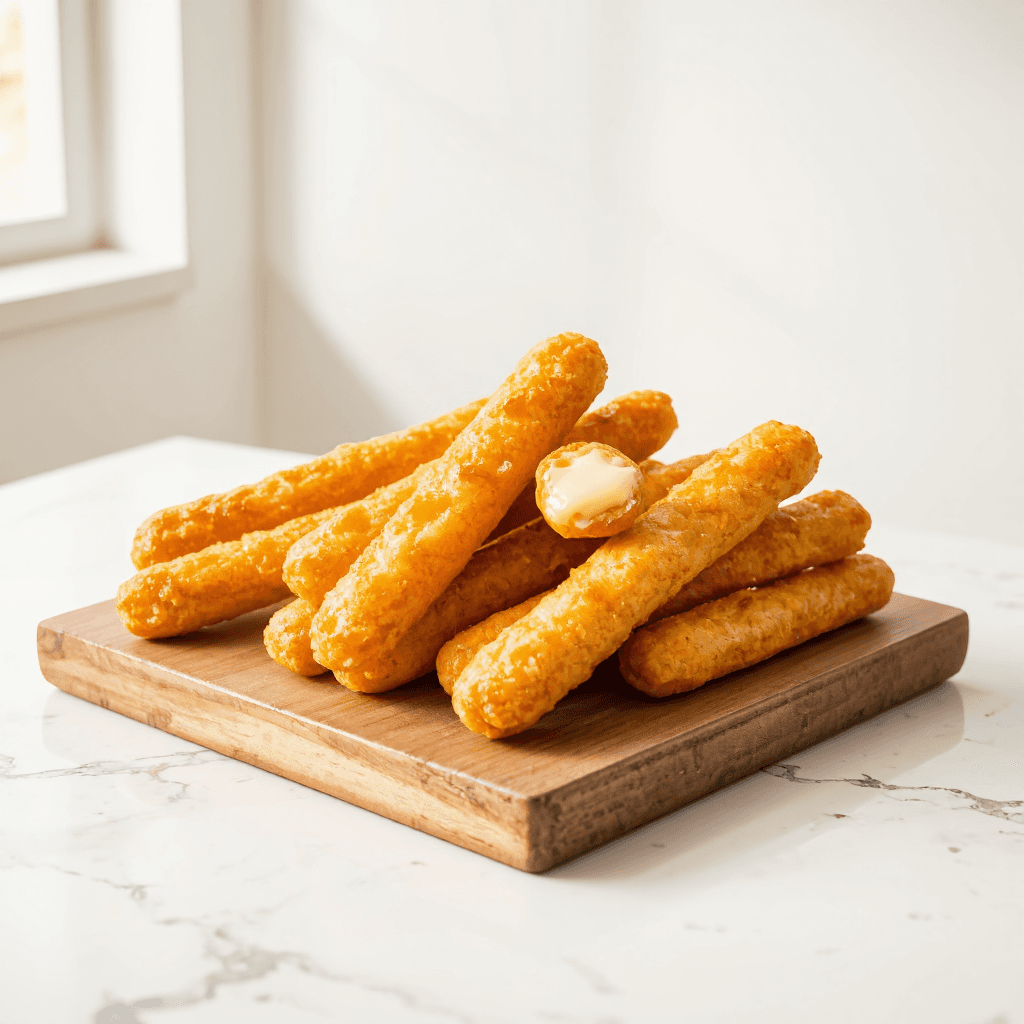 product photography of a plate of cheese sticks
