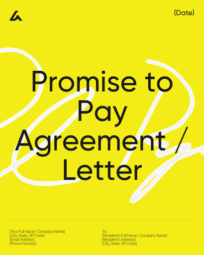 Promise to Pay Agreement / Letter