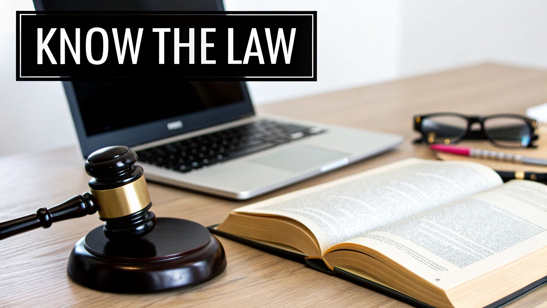 An attorney reviewing legal documents in a professional office.