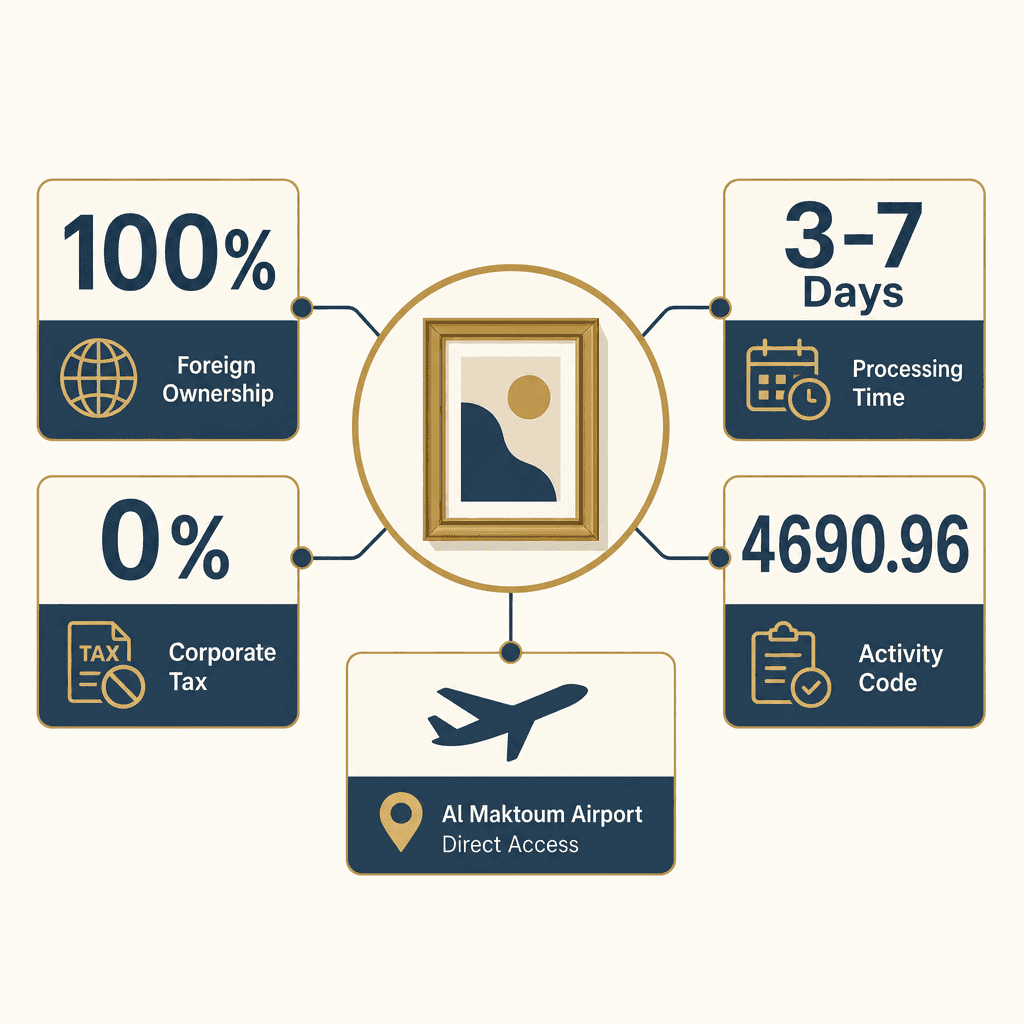 Infographic: Apply for a Authentic Antiques, Artefacts & Artworks Trading License in Dubai