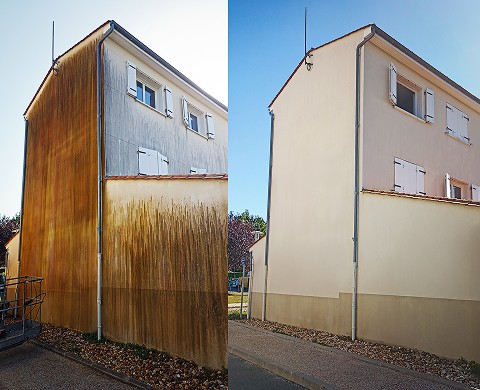 Nettoyage façade drone