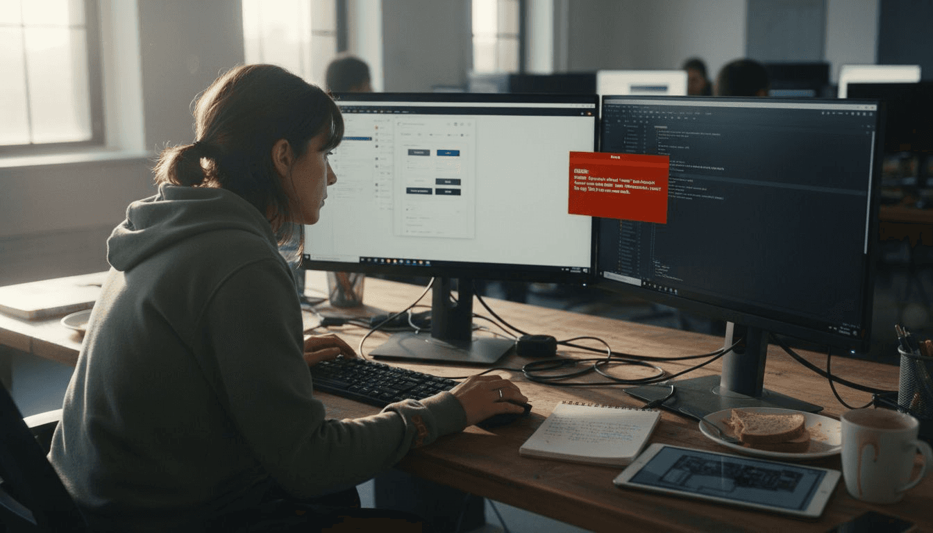 Engineer refining app with AI and tech tools