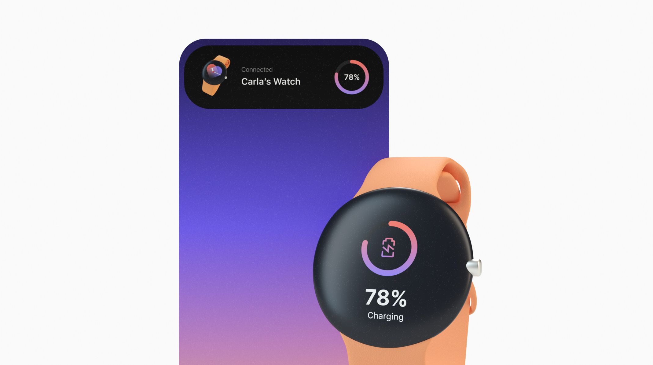3D graphic of pixel watch across devices