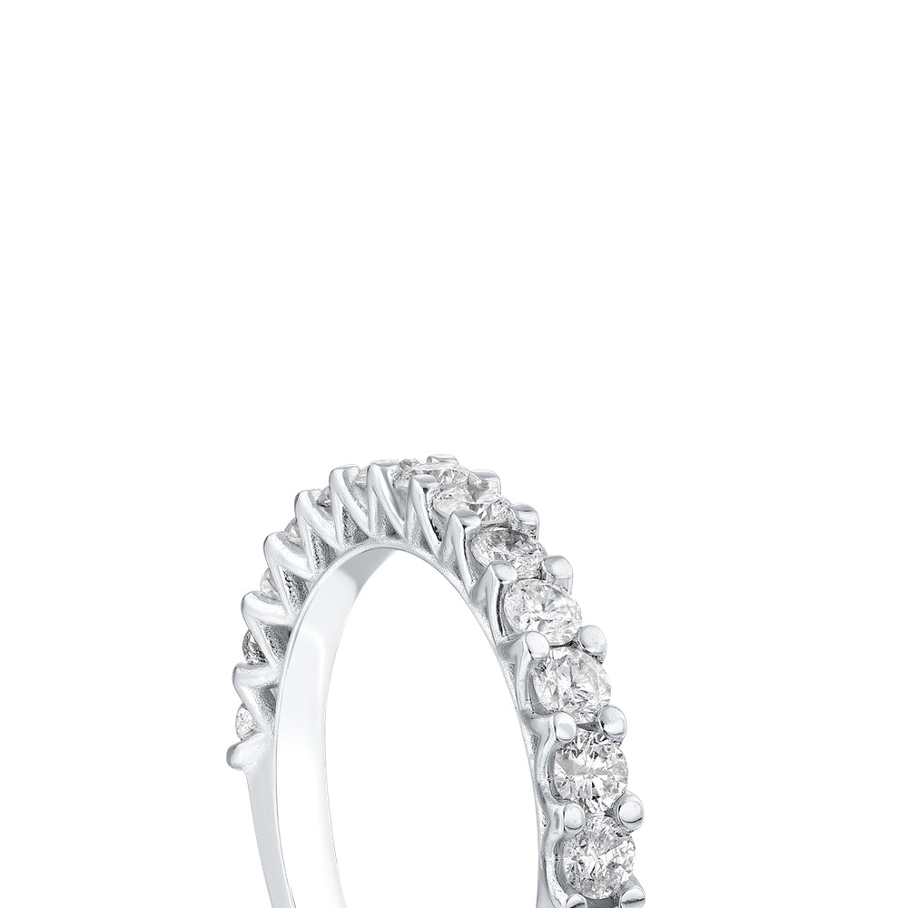 Assos 0.20 Karat Pırlanta Yarım Tur Beyaz Altın Yüzük