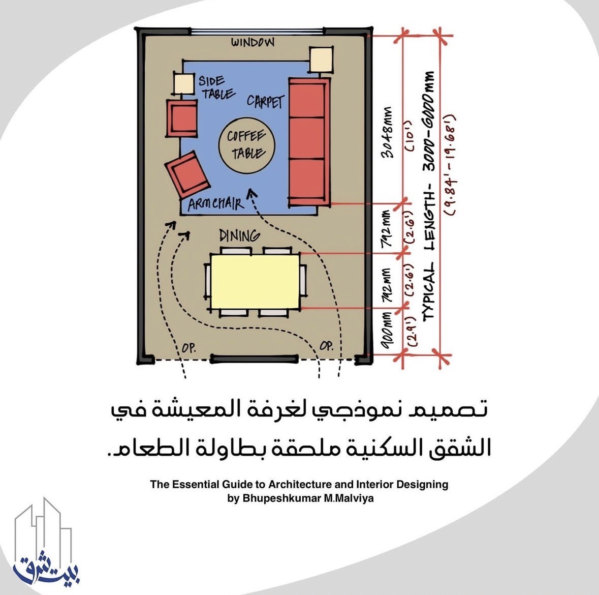Living/Dining Combo Floor Plan.
