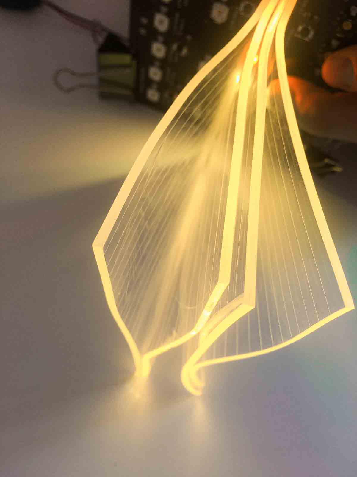 Pre-tests and experiments for the Lichtwerk lamp