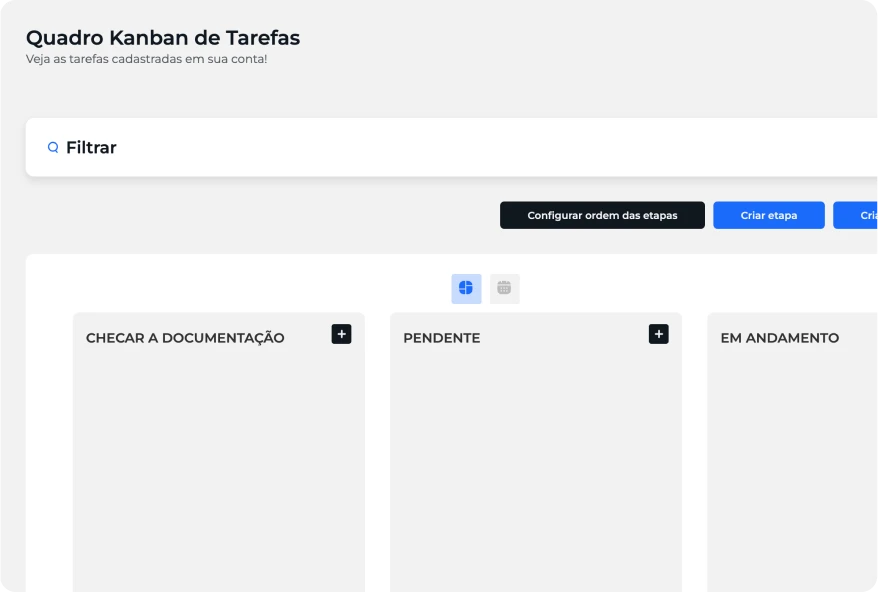 Quadro Kanban do Docnuvem