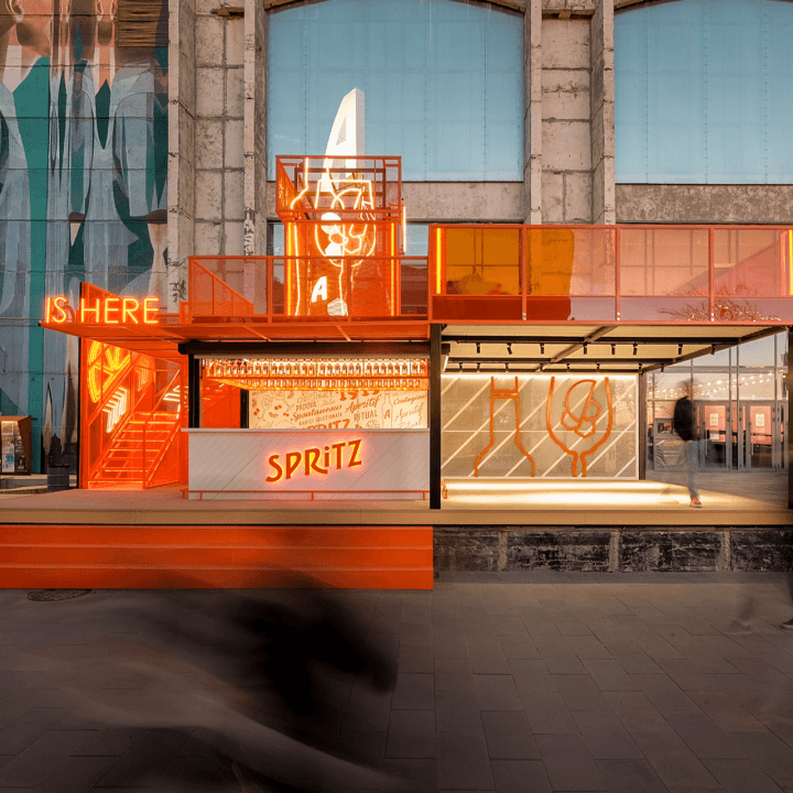 The Orange is here Pop-up Bar