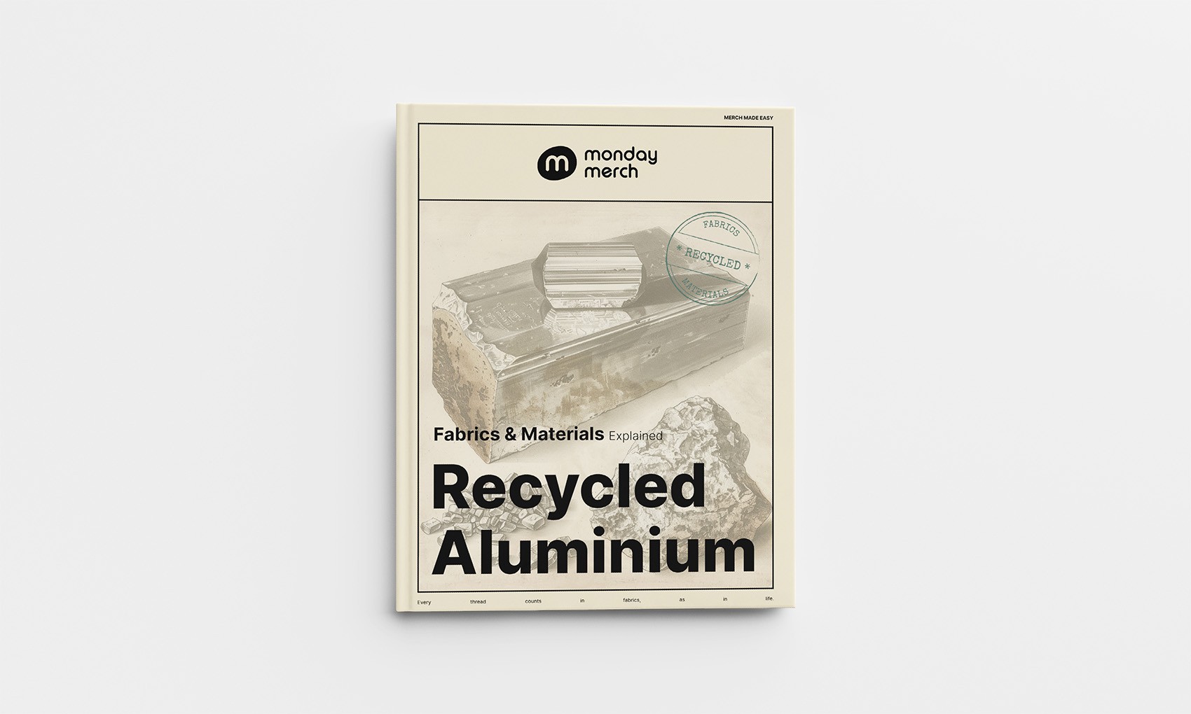Monday Merch Tissus et Matériaux Livre Aluminium Recyclé