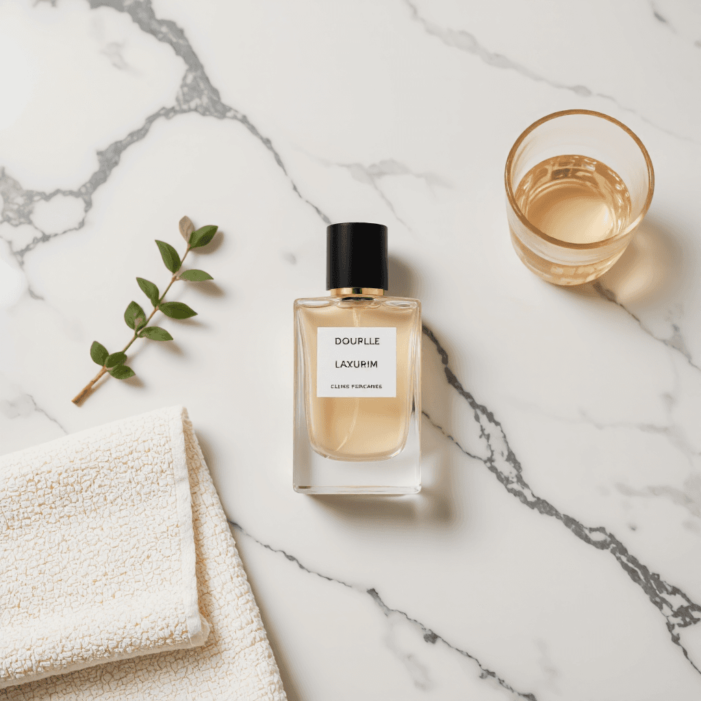 product photography of bottle of perfume